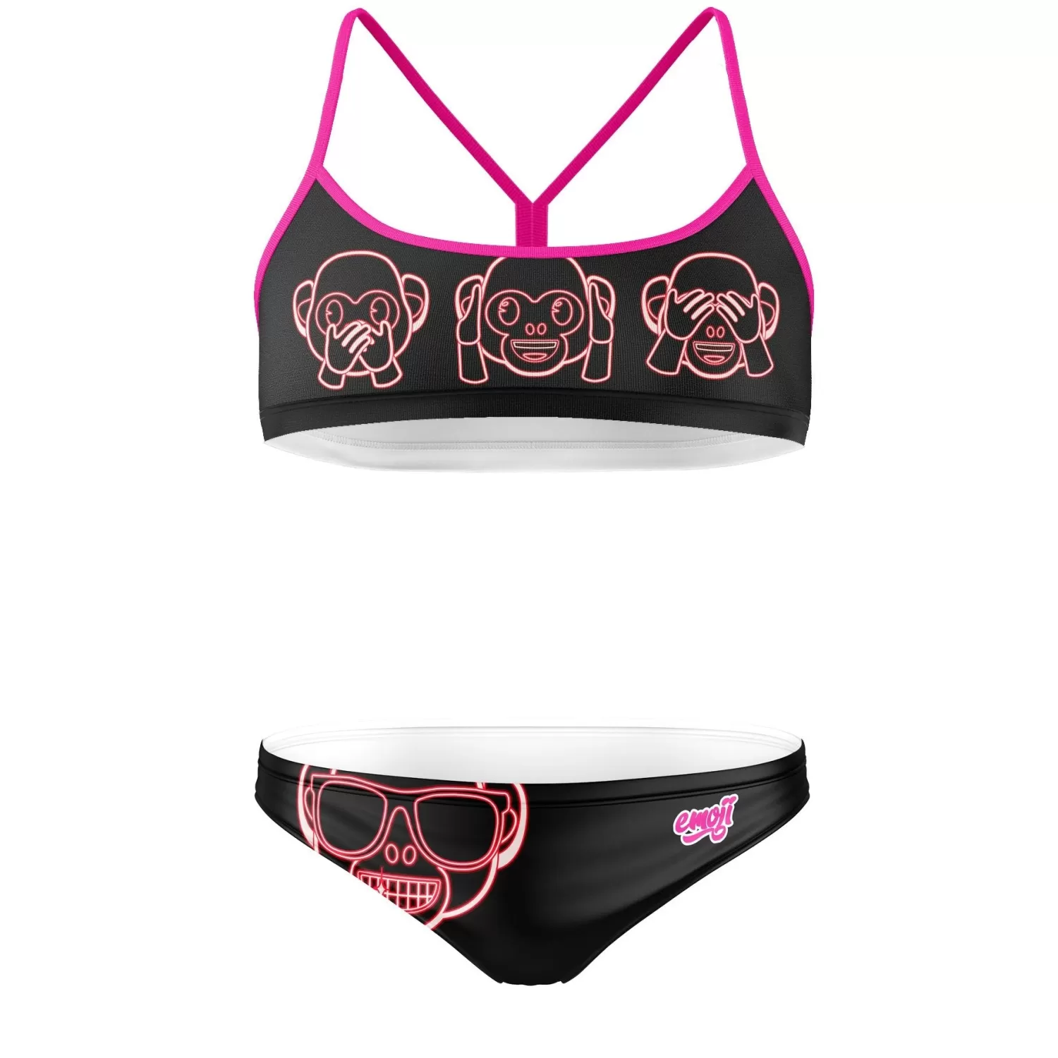 OTSO Bikinis>Bikini - Emoji Monkey Neon