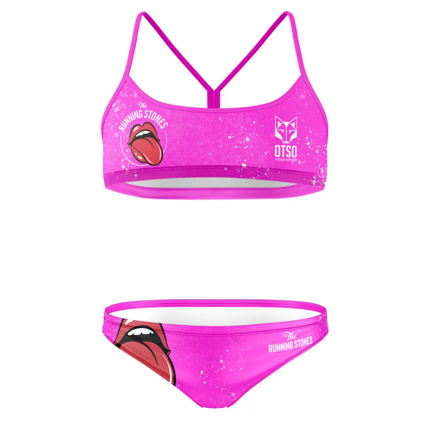 OTSO Bikinis>Bikini - Running Stones Pink