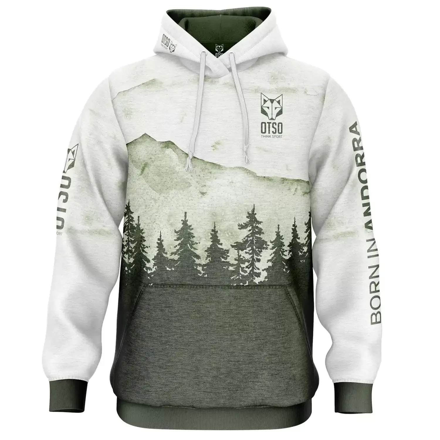 OTSO Hoodies>Hoodie - Green Forest