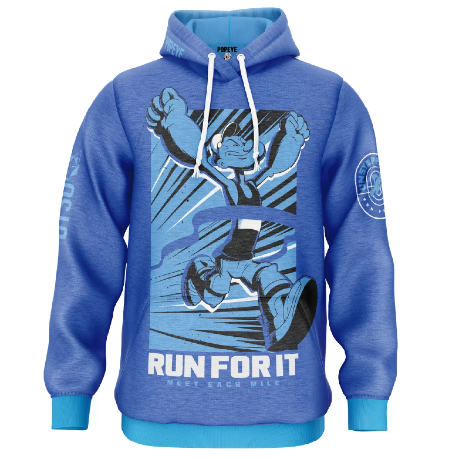 OTSO Hoodies>Hoodie - Popeye Run For It