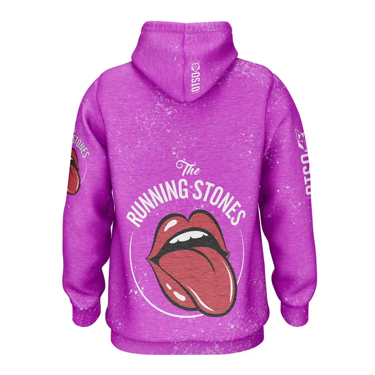 OTSO Hoodies>Hoodie - Running Stones Pink