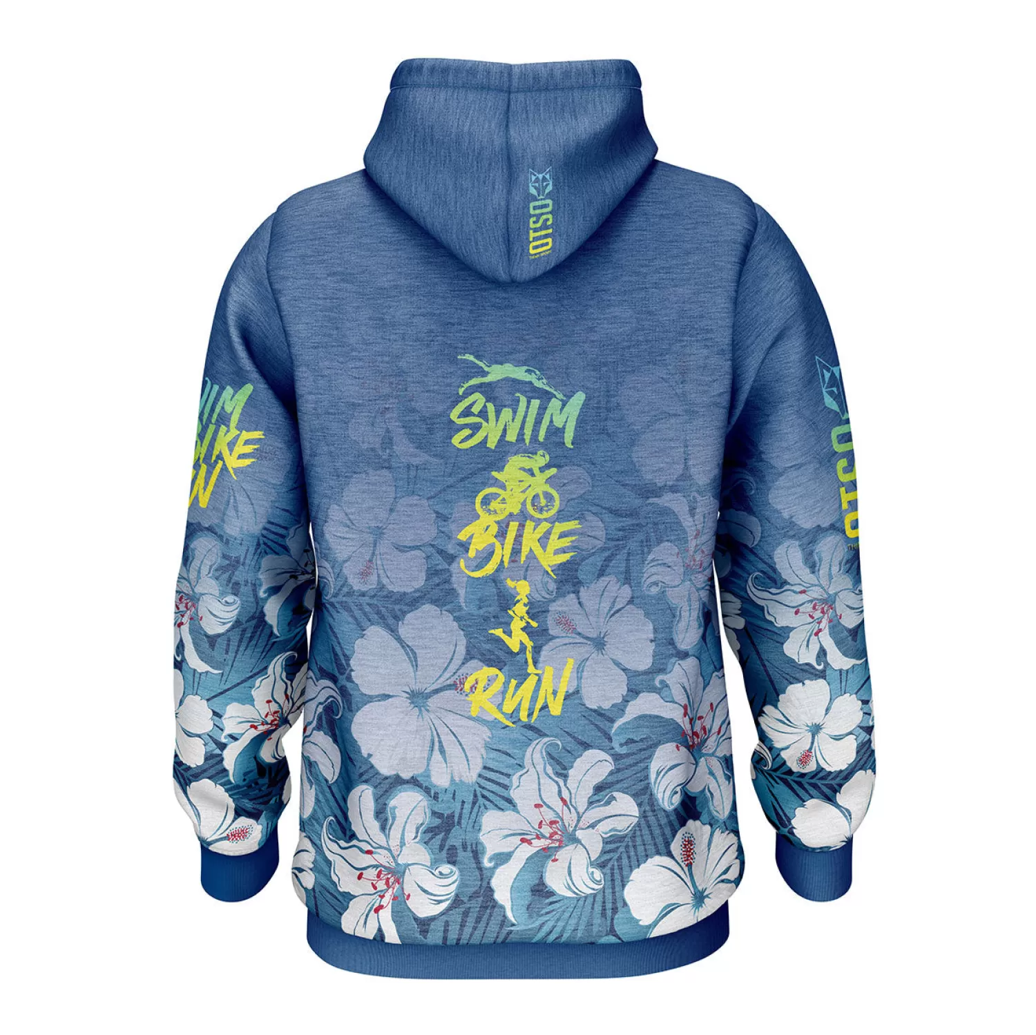 OTSO Hoodies>Hoodie - Swim Bike Run Flower