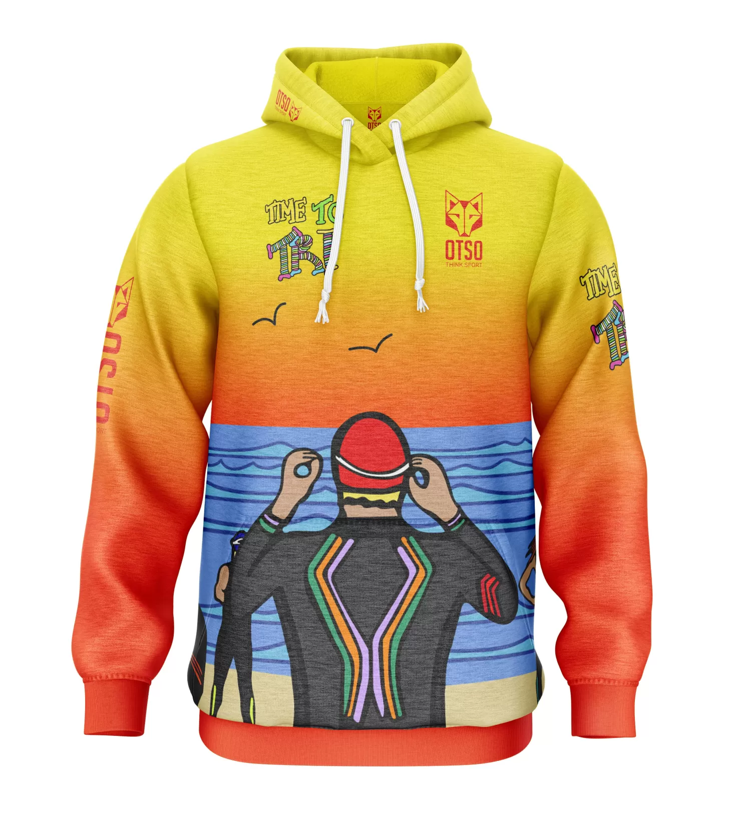 OTSO Hoodies>Hoodie - Time to tri Man Swin