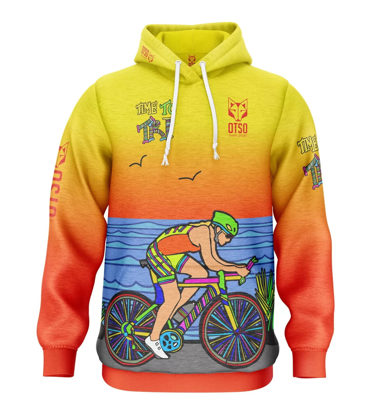 OTSO Hoodies>Hoodie - Time to tri Woman Bike