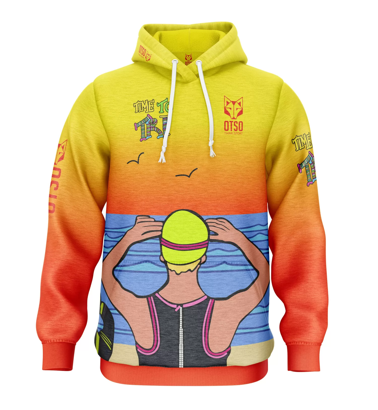 OTSO Hoodies>Hoodie - Time to tri Woman Swin