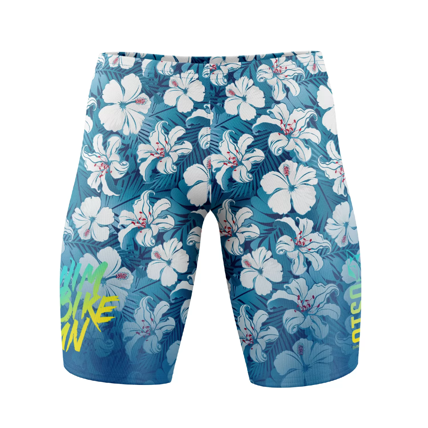 OTSO Jammers>Jammer Man Swim Bike Run Flower -