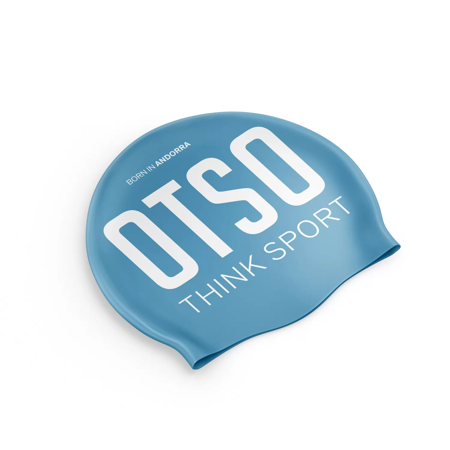 OTSO Swimcaps>Light Blue & White Swimming Cap