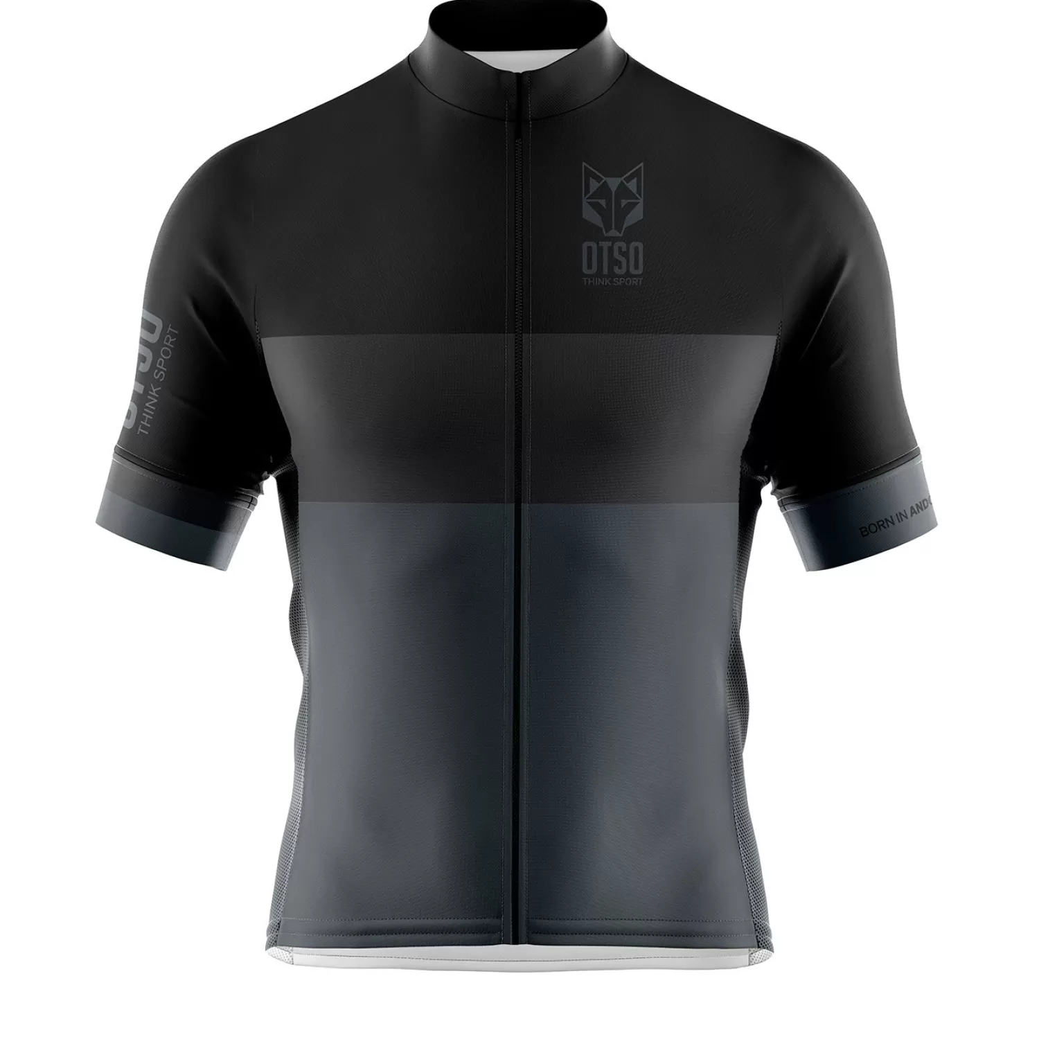 OTSO Men's Cycling Jerseys>Men's short sleeve cycling jersey - Black