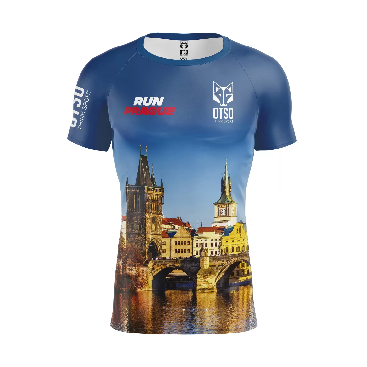 OTSO Men's Short Sleeve Shirts>Men's short sleeve t-shirt -Run Prague (Outlet)