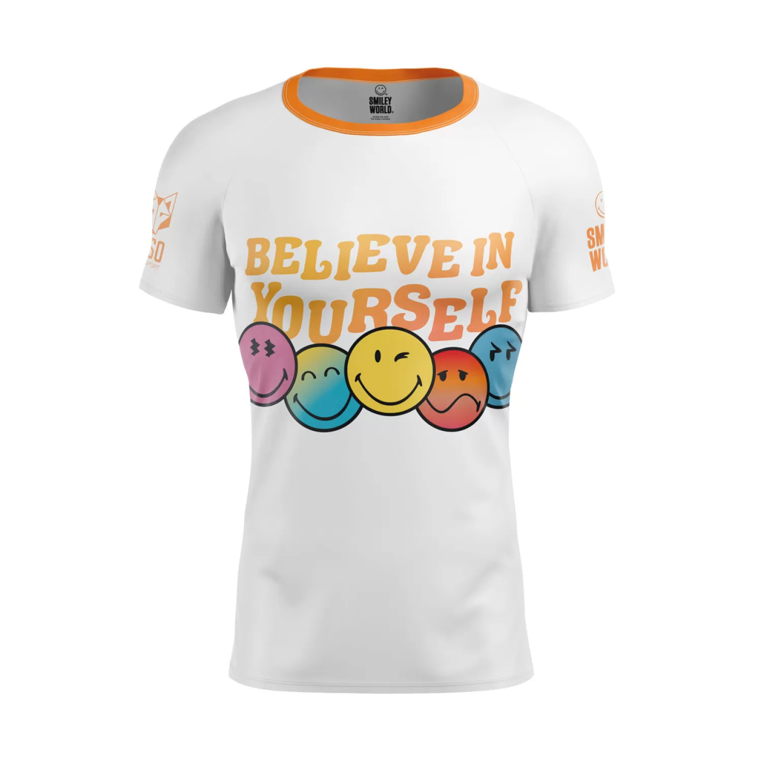 OTSO Men's Short Sleeve Shirts>Men's Short Sleeves T-Shirt SmileyWorld Believe