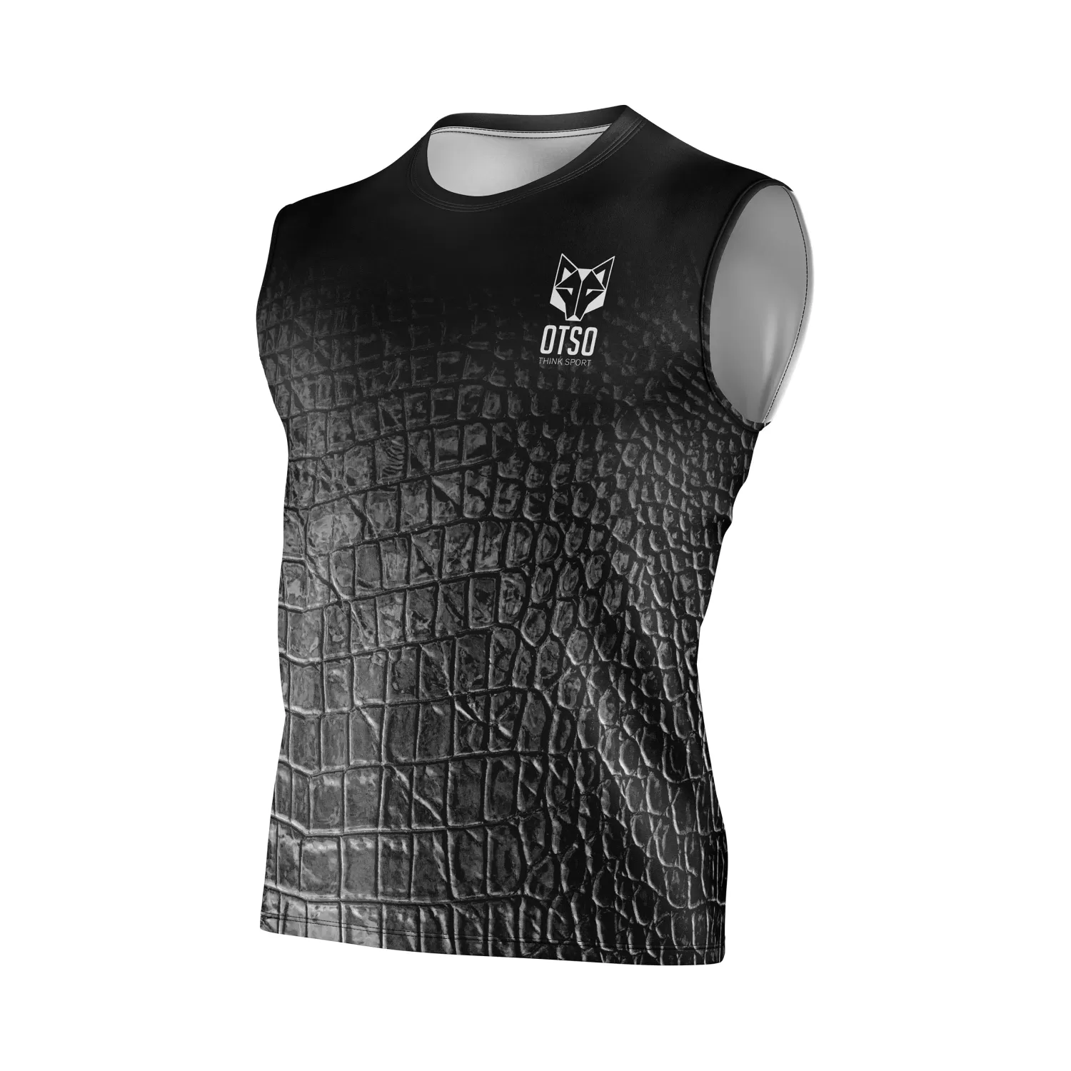 OTSO Men's Tanks>Men's Singlet Black Snake -