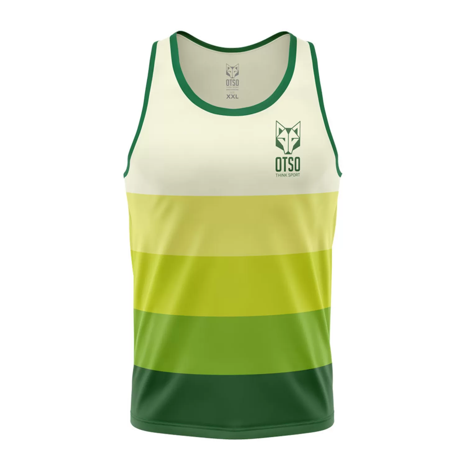 OTSO Men's Tanks>Men's Singlet Green -