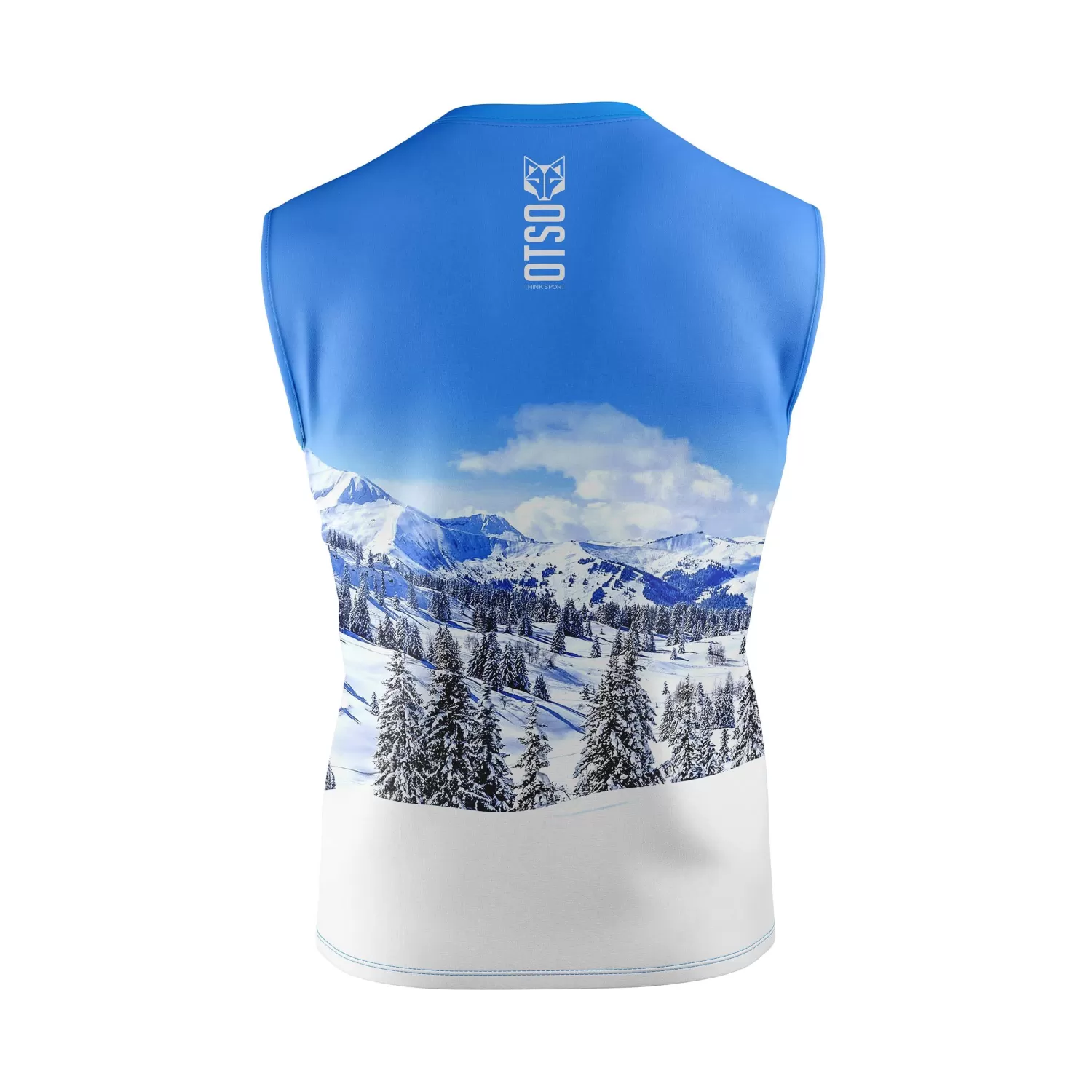 OTSO Men's Tanks>Men's Singlet Snow Forest -