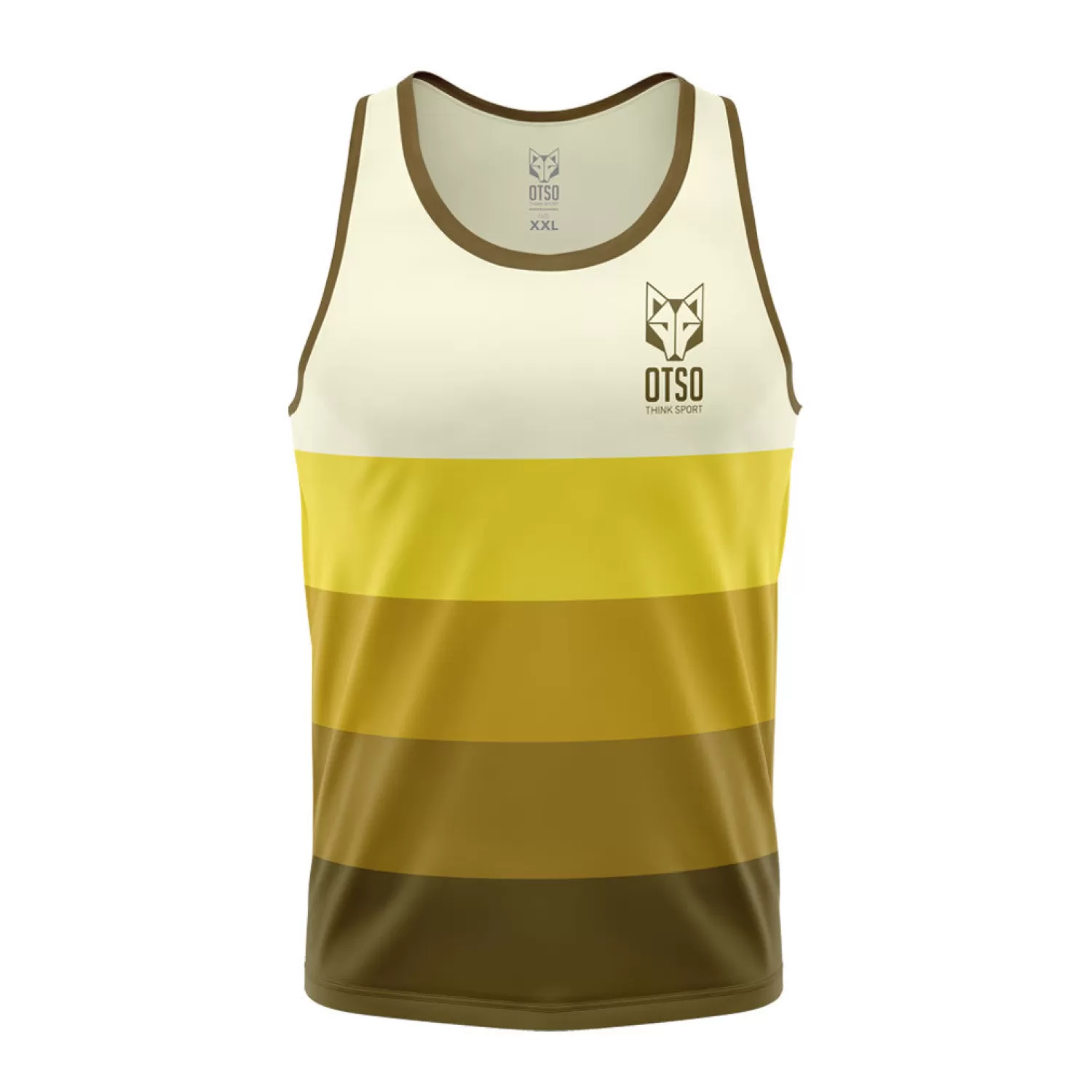 OTSO Men's Tanks>Men's Singlet Yellow -