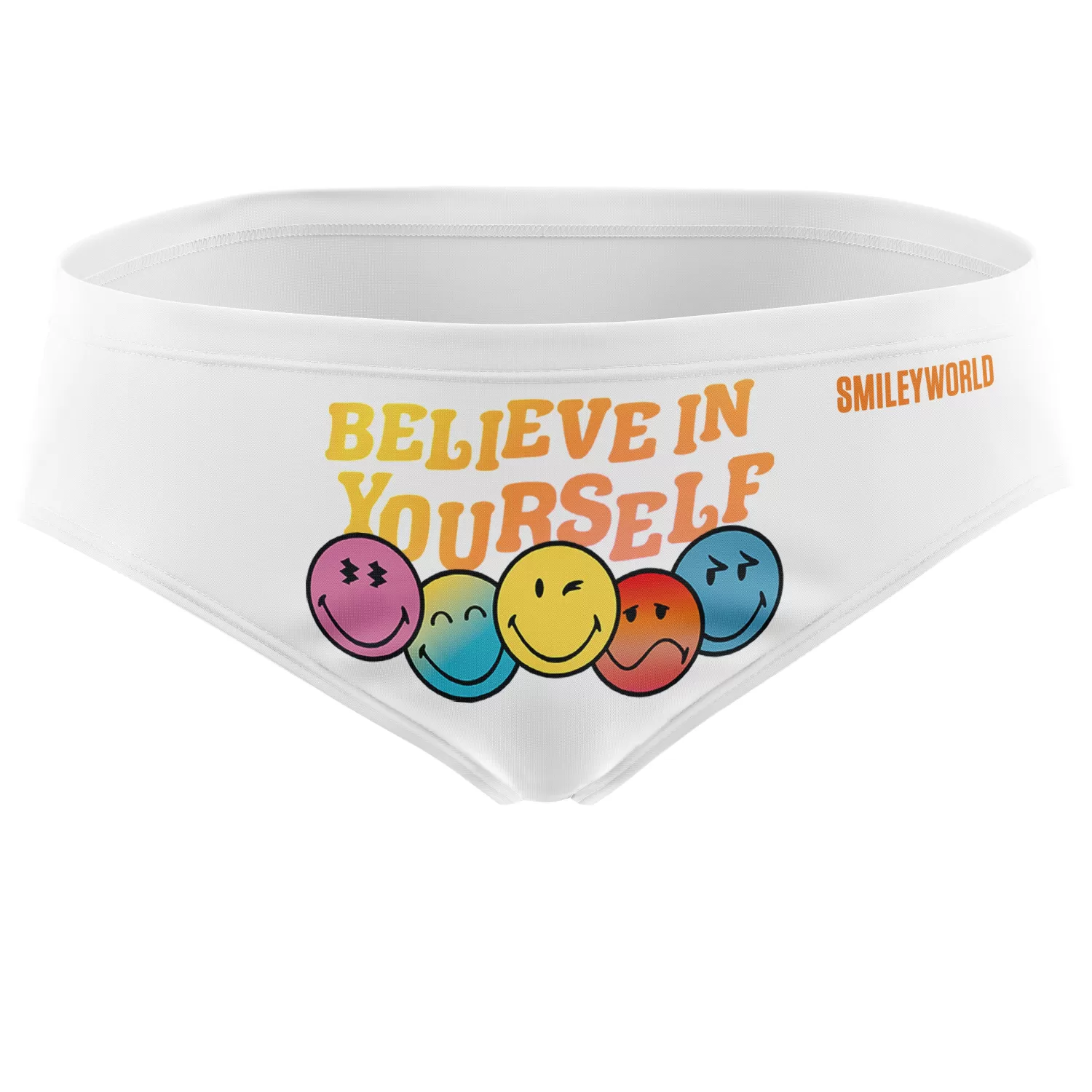 OTSO Men's Slip Swimsuits>Men's swim briefs - Smiley World Believe