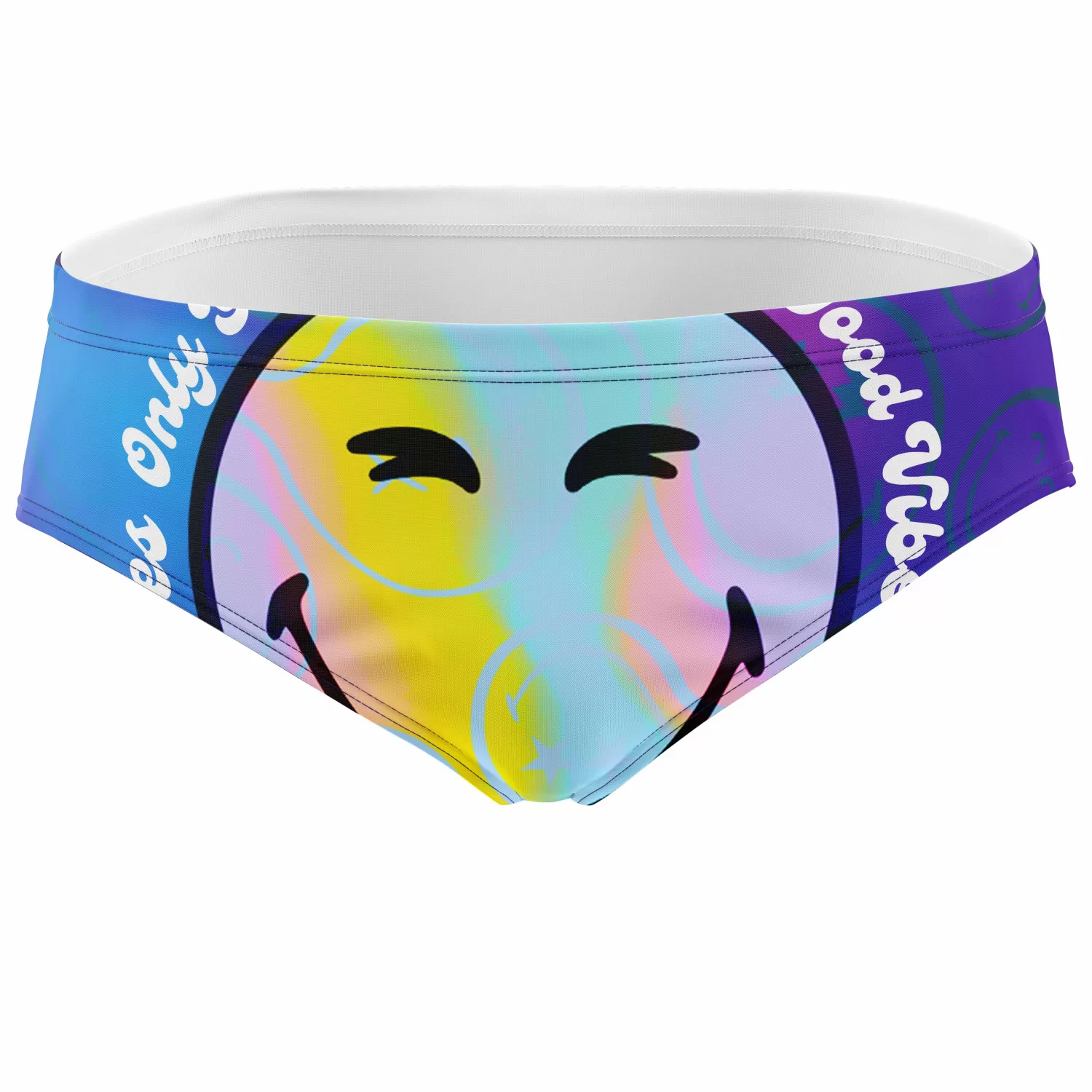 OTSO Men's Slip Swimsuits>Men's swim briefs - Smiley World Vibes