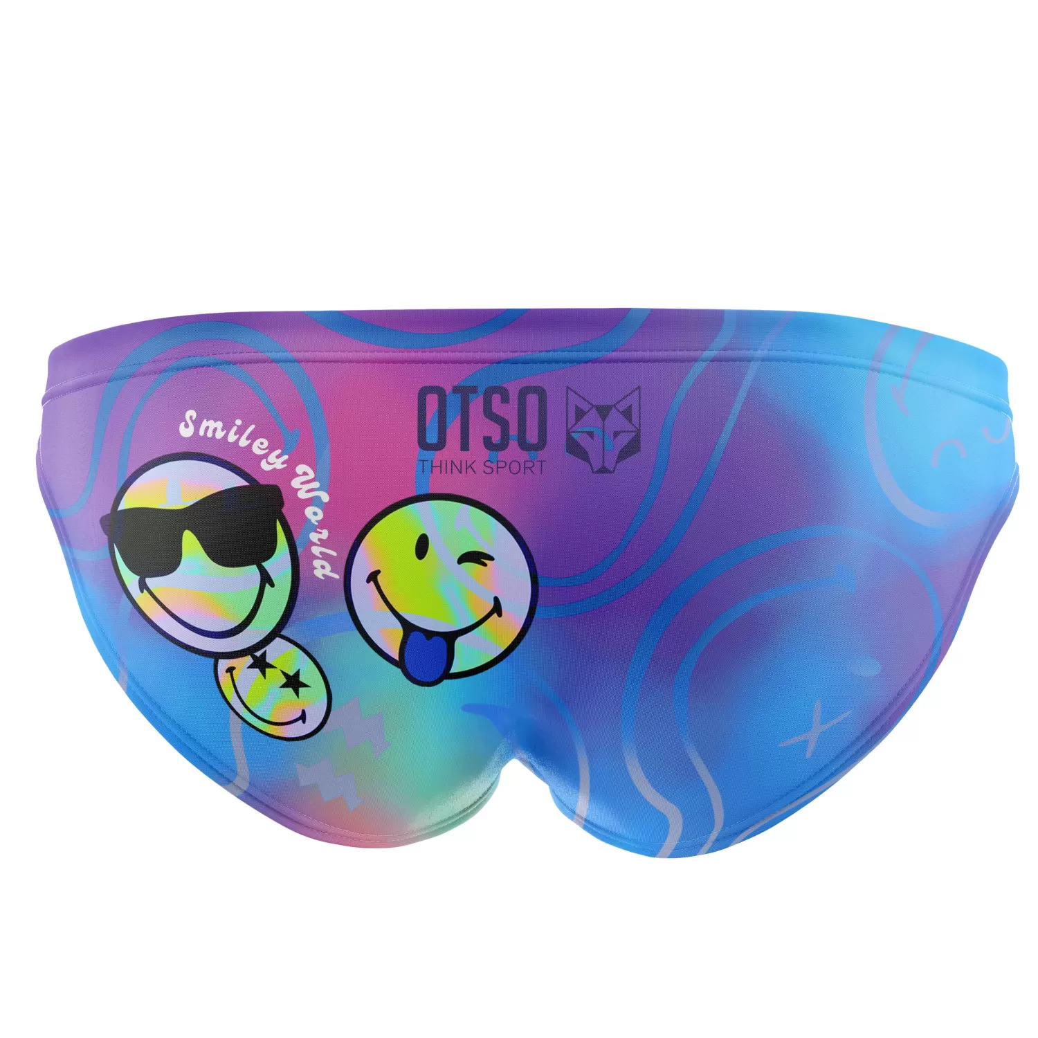 OTSO Men's Slip Swimsuits>Men's swim briefs - Smiley World Vibes