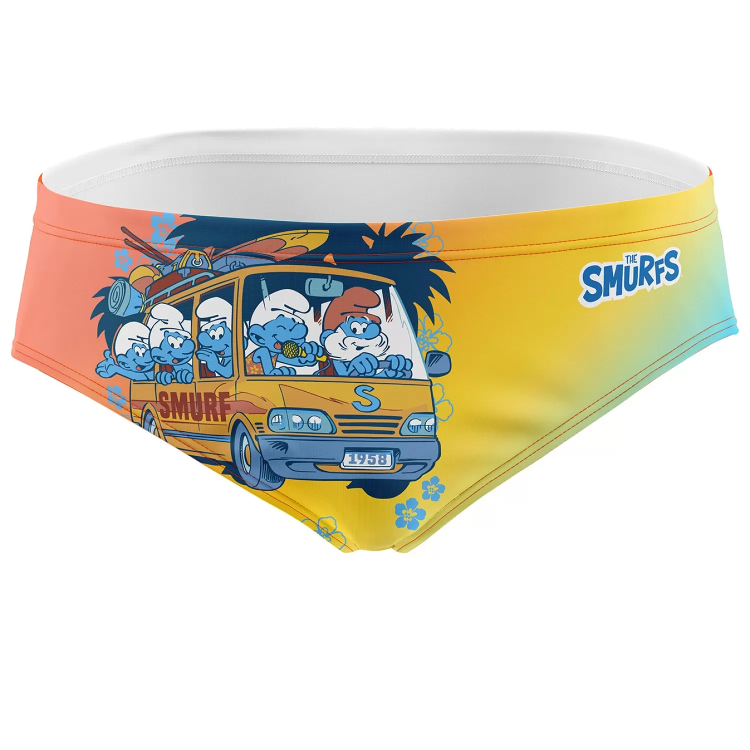 OTSO Men's Slip Swimsuits>Men's swim briefs - Smurf Smurfing