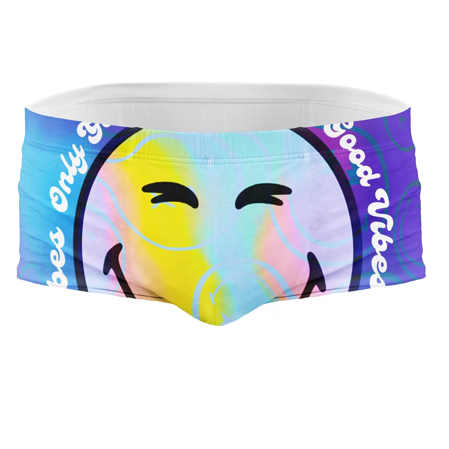 OTSO Men's Trunk Swimsuits>Men's swim trunks - Smiley World Vibes