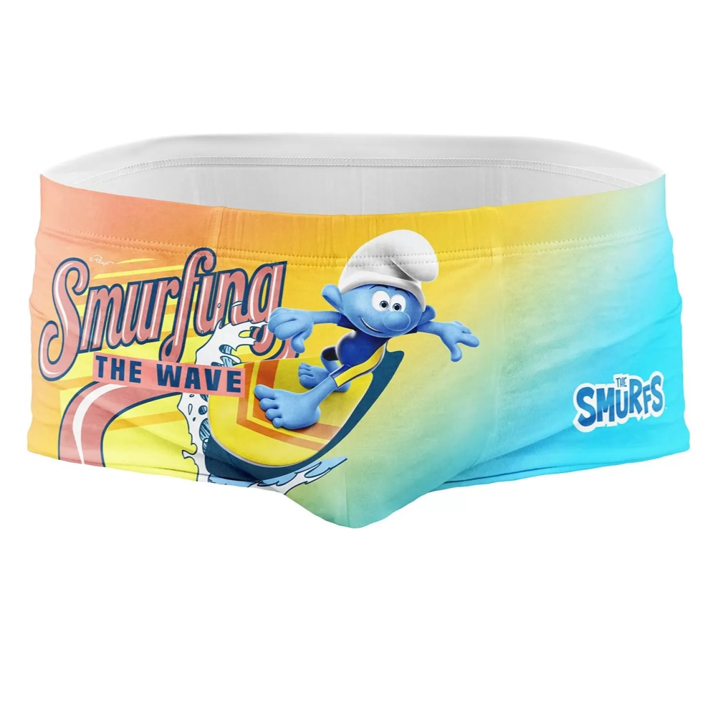 OTSO Men's Trunk Swimsuits>Men's swim trunks - Smurf Smurfing