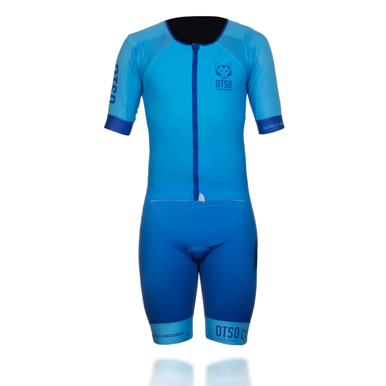 OTSO Men's Triathlon Suits>Men's triathlon suit - Light Blue & Electric Blue (Outlet)