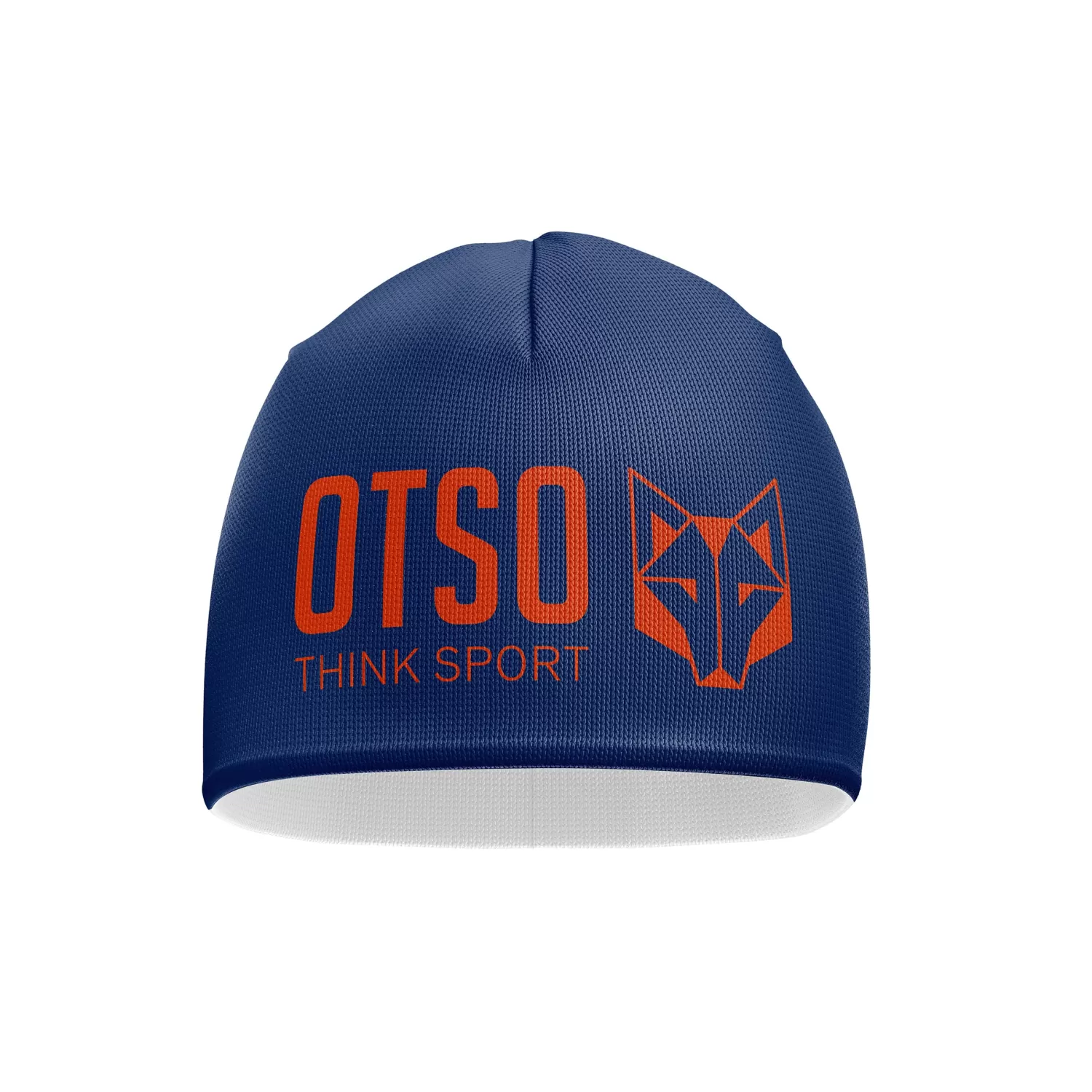 OTSO Hats>Navy Blue & Fluo Orange Beanie