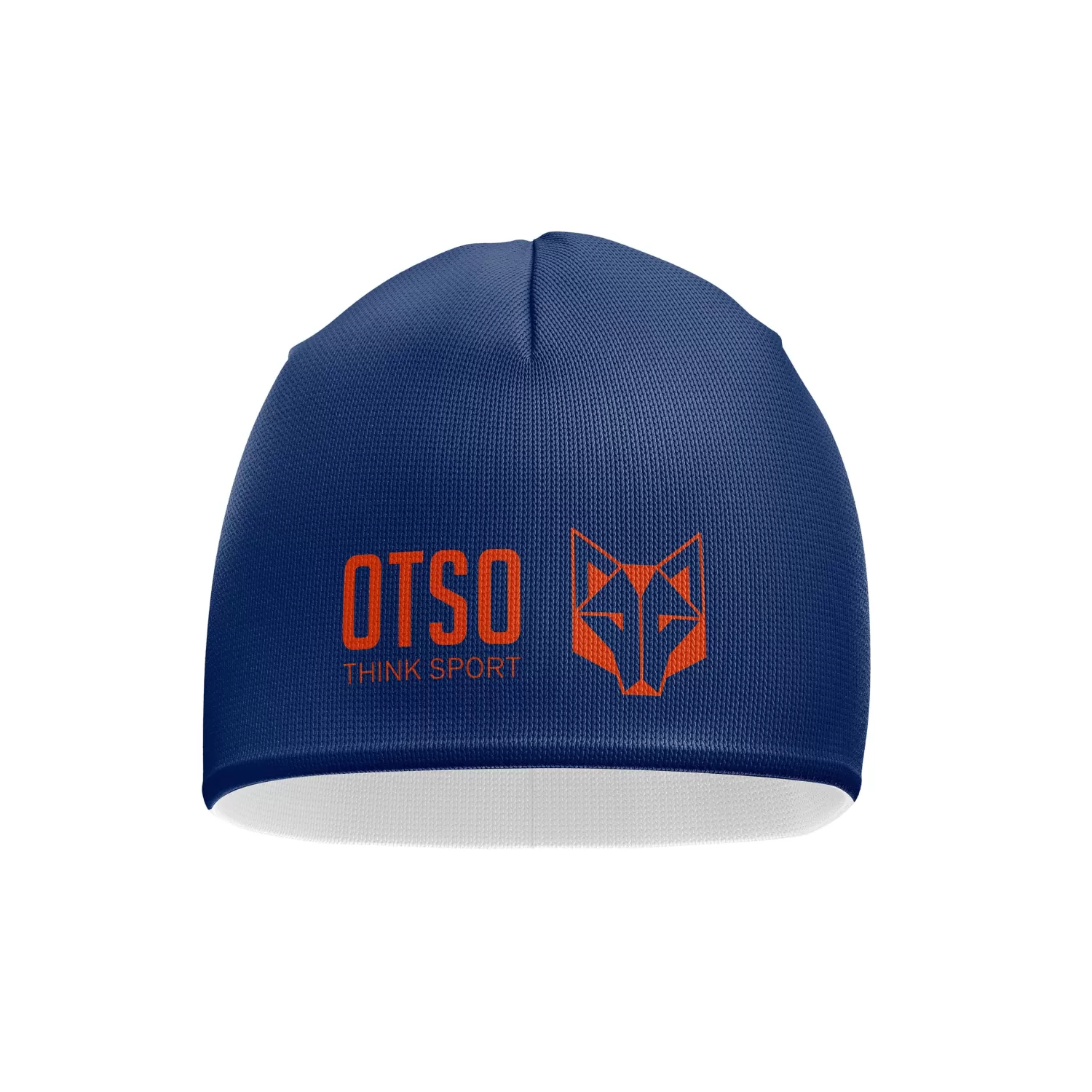 OTSO Hats>Navy Blue & Fluo Orange Beanie