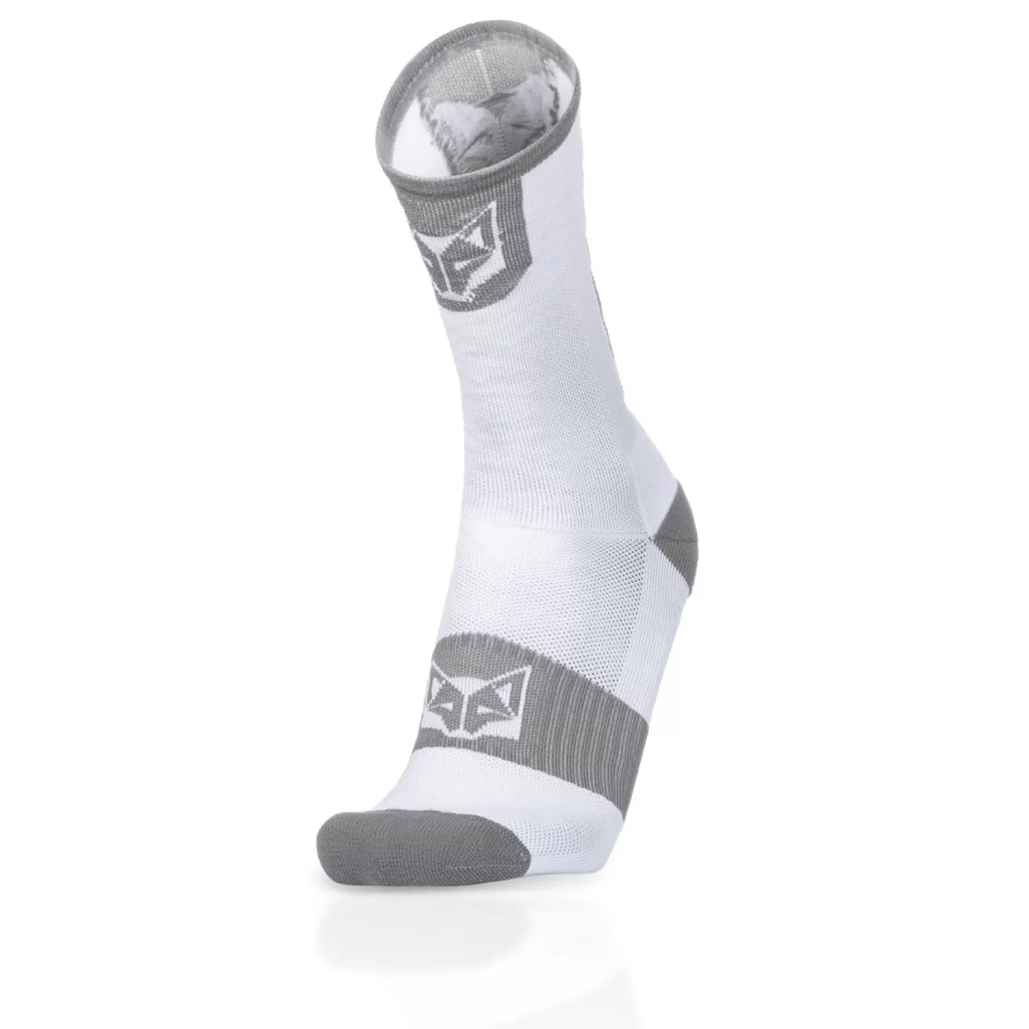 OTSO Cycling Socks>High Cycling Socks - White and Gray