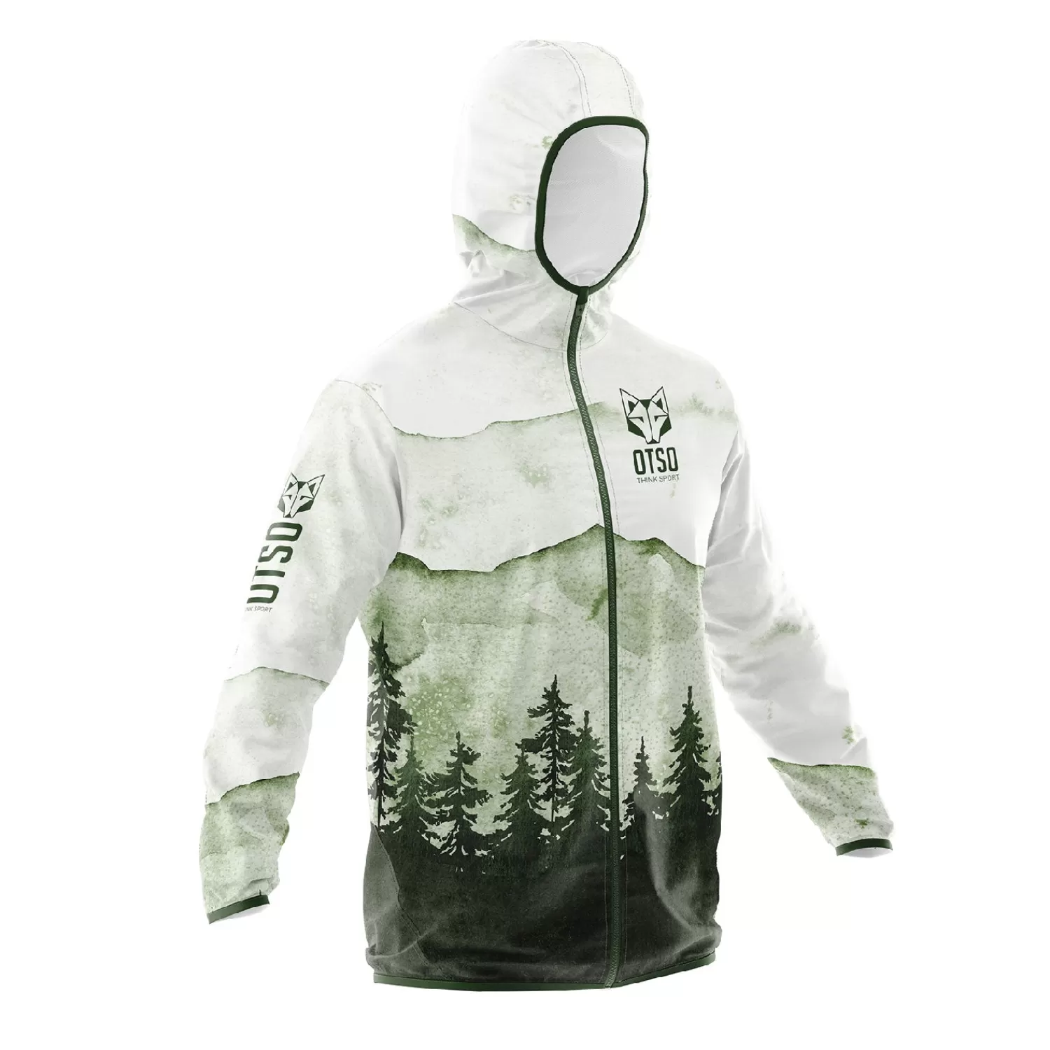 OTSO Running Jacket>Unisex Running Jacket - Green Forest