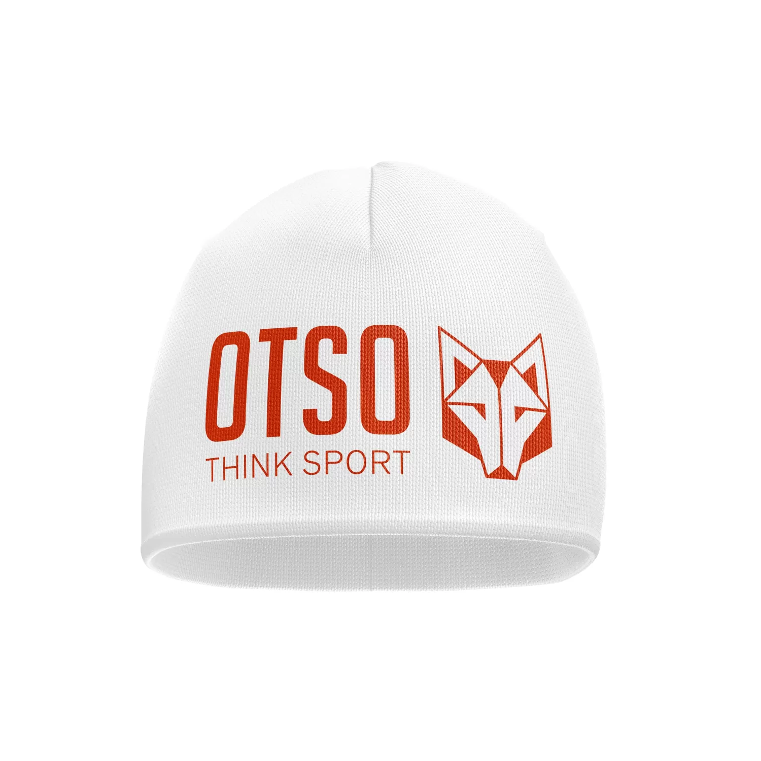 OTSO Hats>White & Fluo Orange Beanie