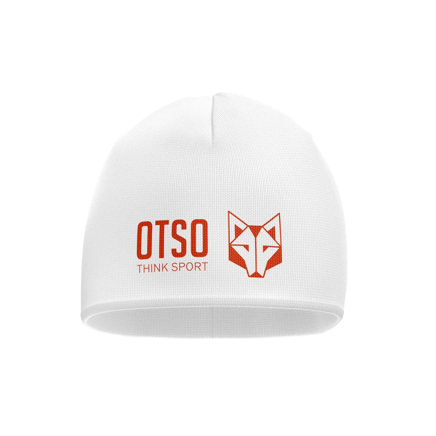 OTSO Hats>White & Fluo Orange Beanie