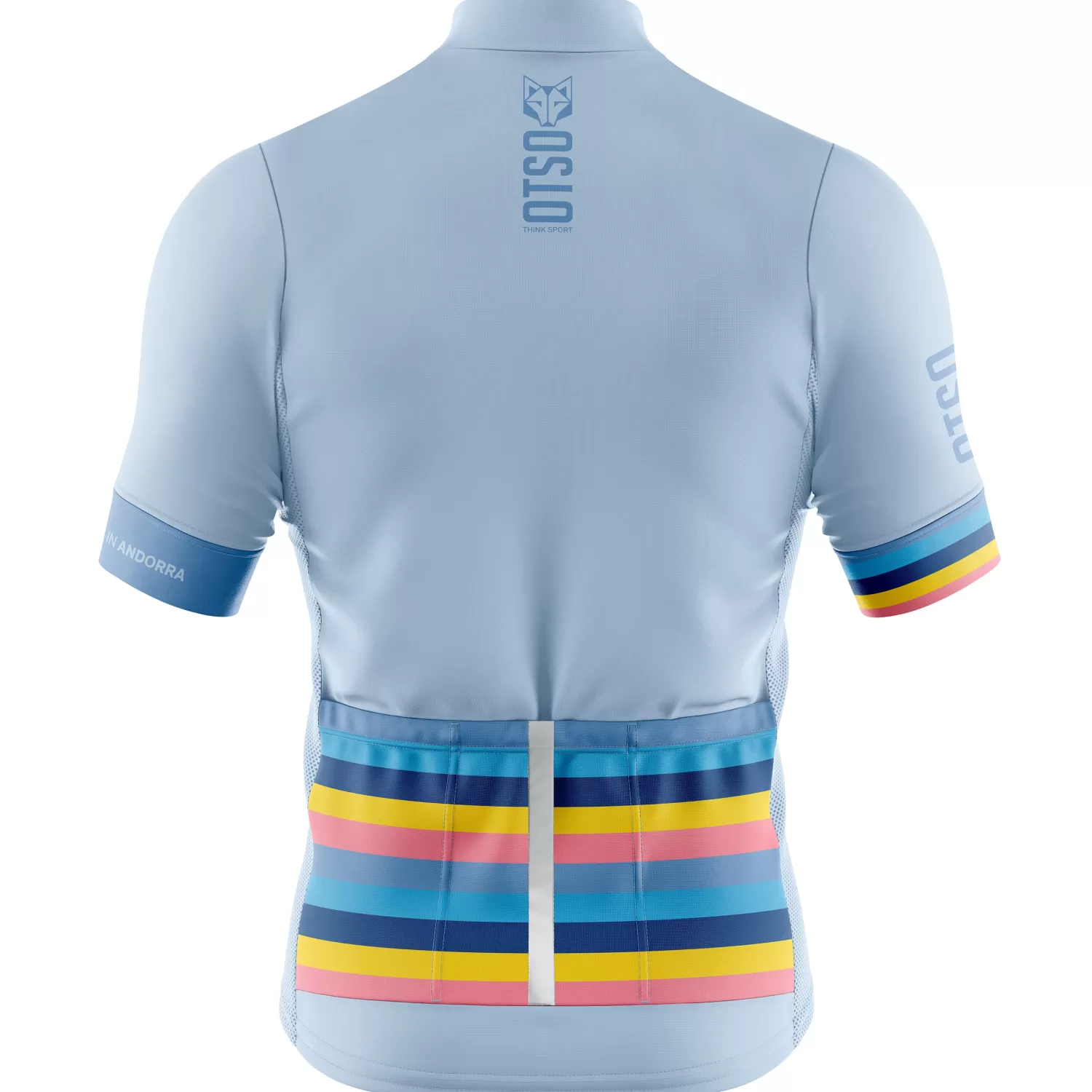 Women OTSO Women's Cycling Jerseys>WOMEN'S SHORT SLEEVE CYCLING JERSEY STRIPES TURQUOISE -