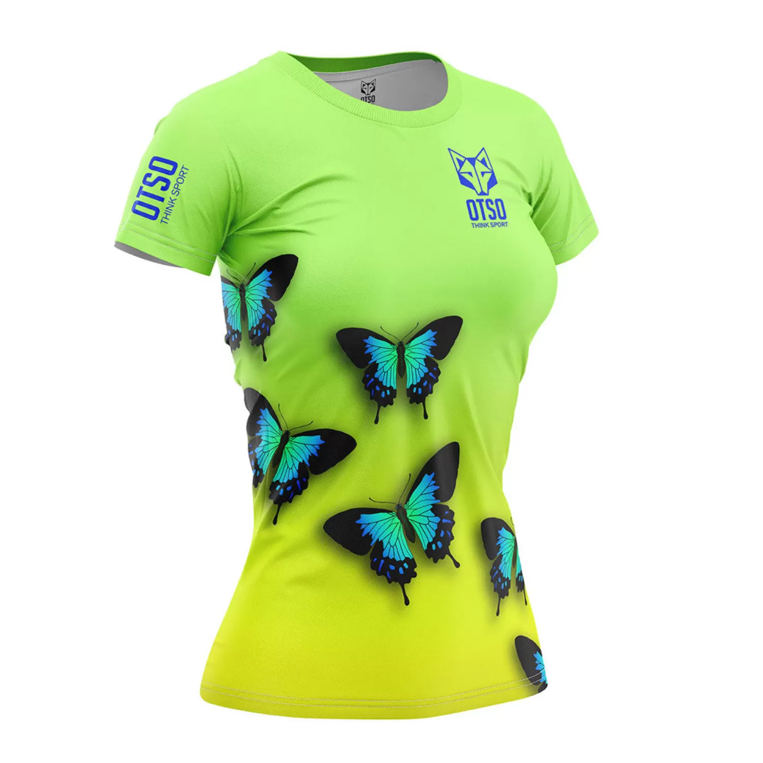 Women OTSO Women's Short Sleeve Shirts>Women's Short Sleeve Shirt Butterfly