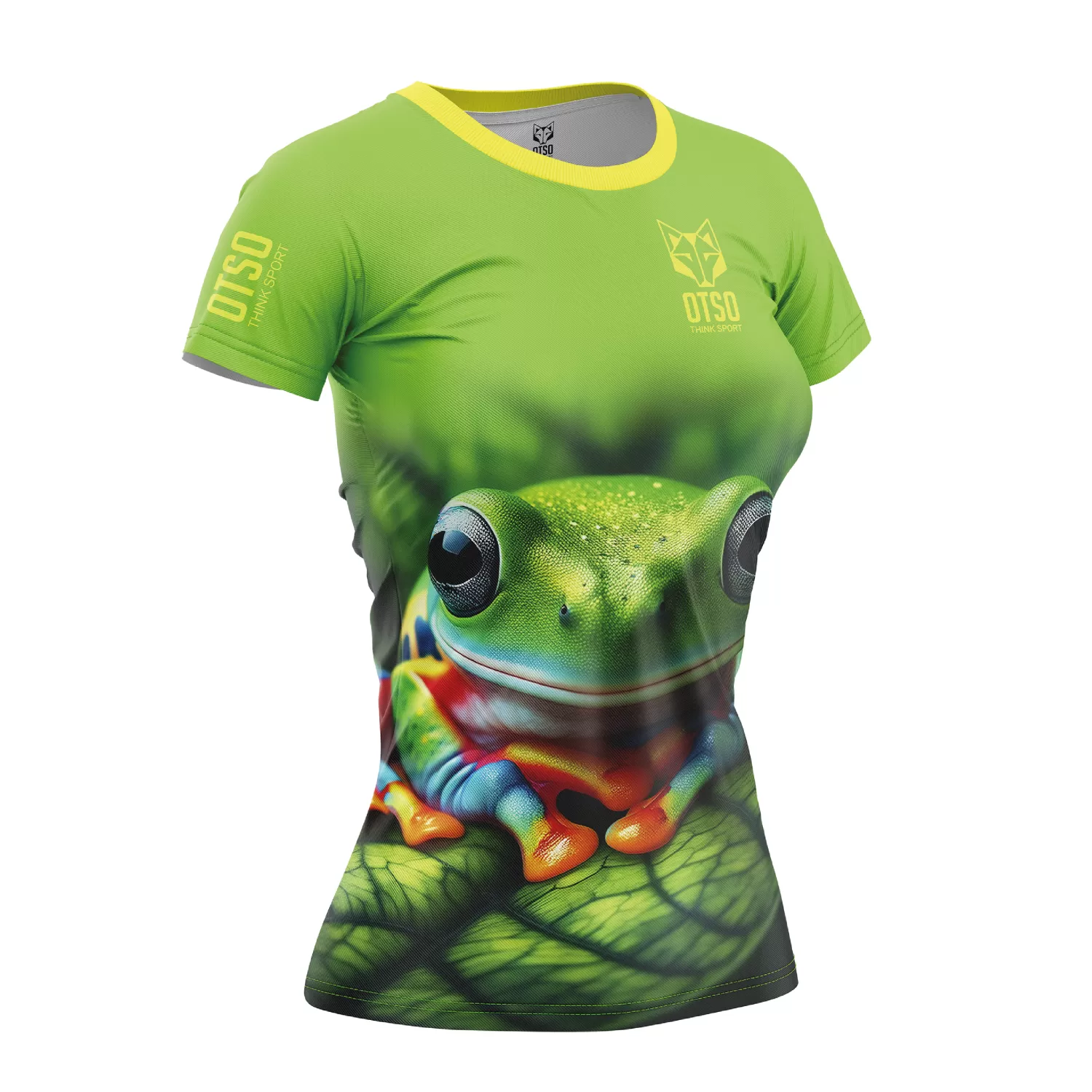 Women OTSO Women's Short Sleeve Shirts>Women's Short Sleeve Shirt Frog -