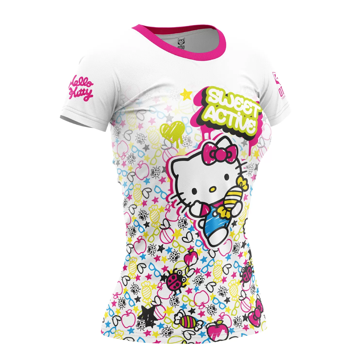 Women OTSO Women's Short Sleeve Shirts>Women's Short Sleeve Shirt Hello Kitty Sweet -