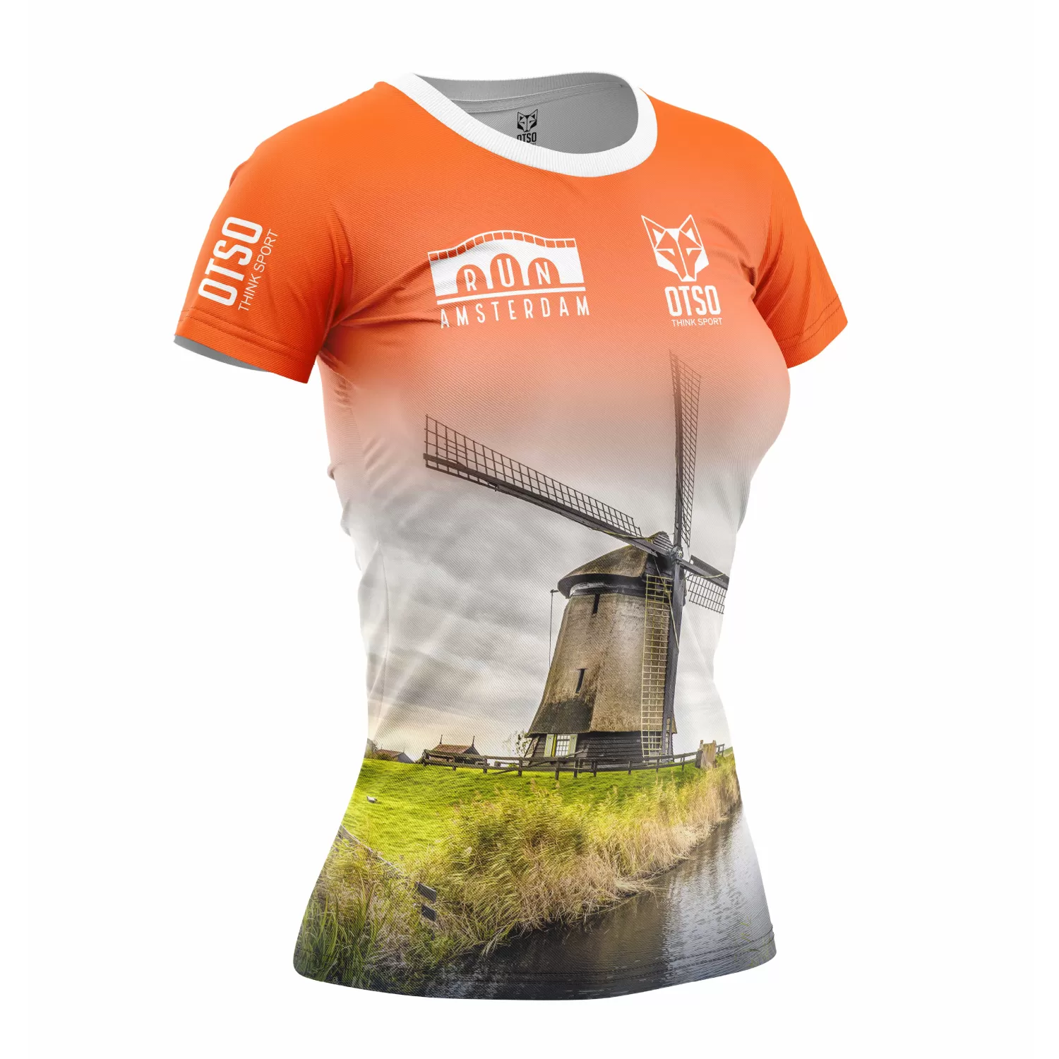 Women OTSO Women's Short Sleeve Shirts>Women's Short Sleeve Shirt Run Barcelona -