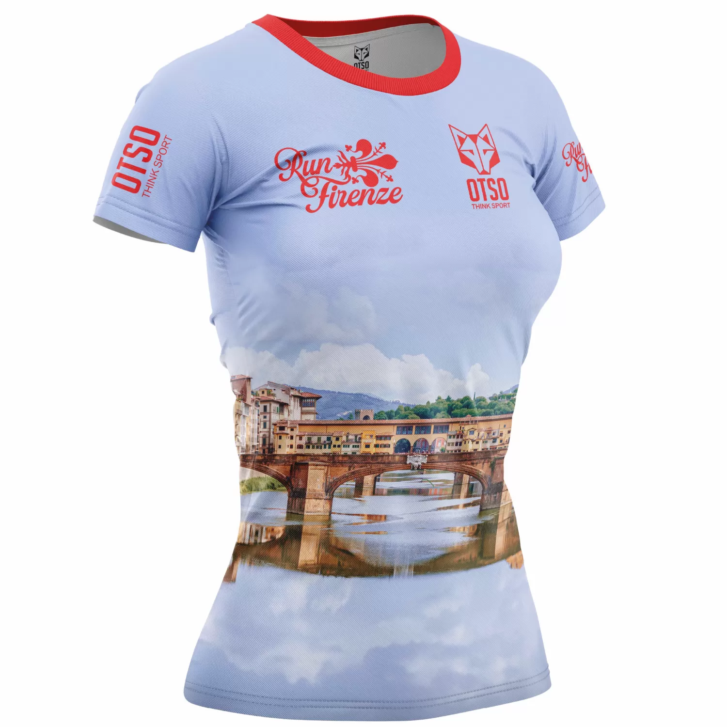 Women OTSO Women's Short Sleeve Shirts>Women's Short Sleeve Shirt Run Barcelona -