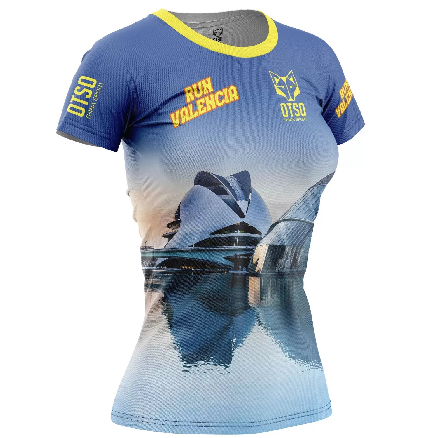 Women OTSO Women's Short Sleeve Shirts>Women's Short Sleeve Shirt Run Barcelona -