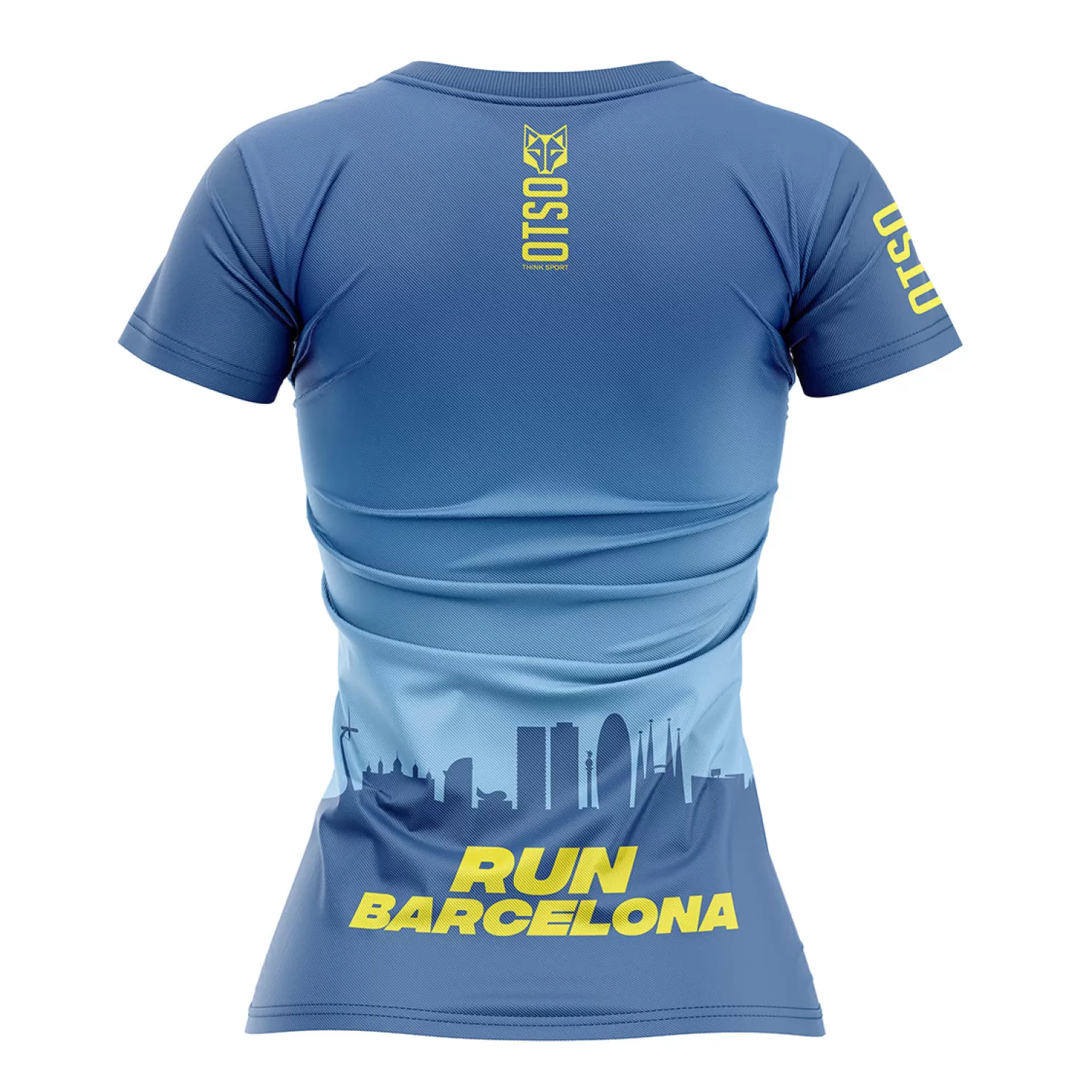 Women OTSO Women's Short Sleeve Shirts>Women's Short Sleeve Shirt Run Barcelona -