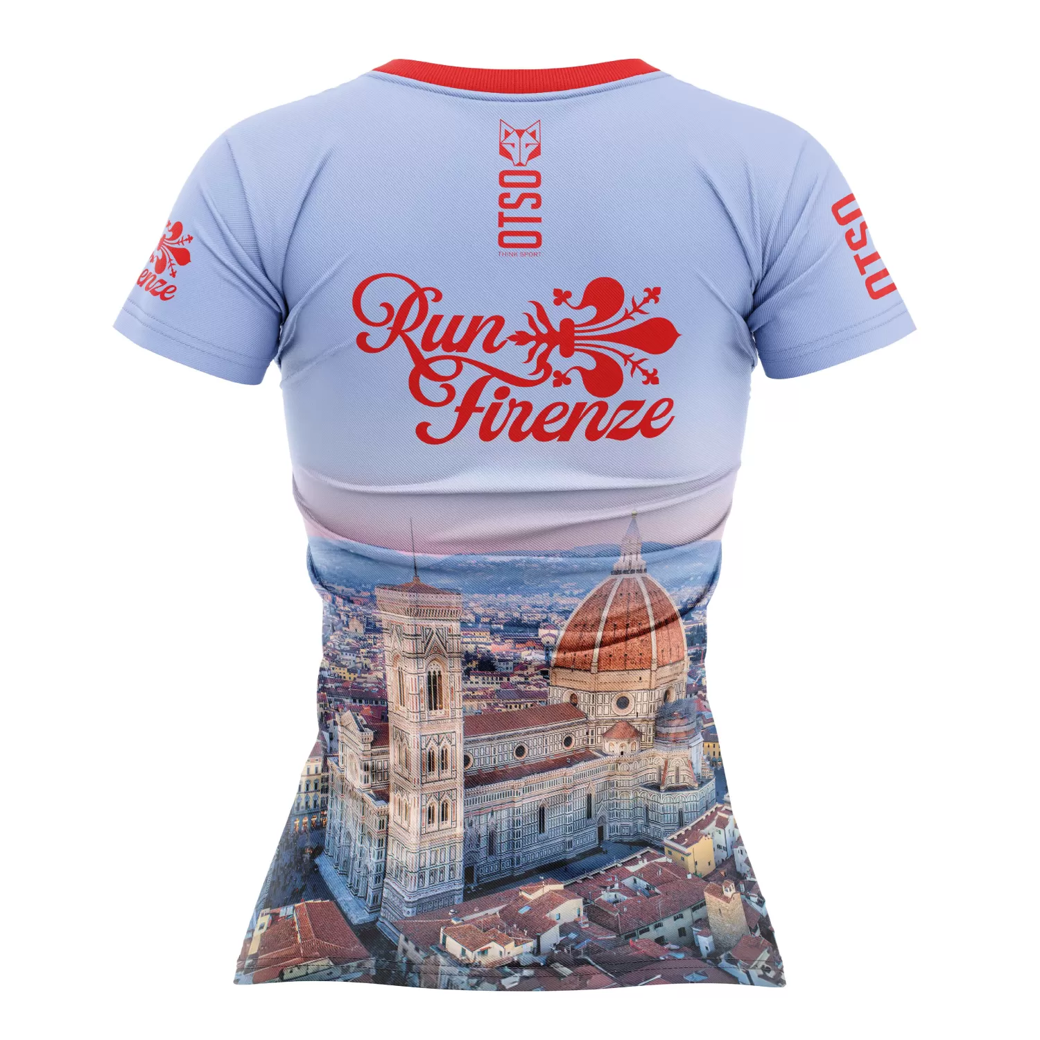 Women OTSO Women's Short Sleeve Shirts>Women's Short Sleeve Shirt Run Barcelona -