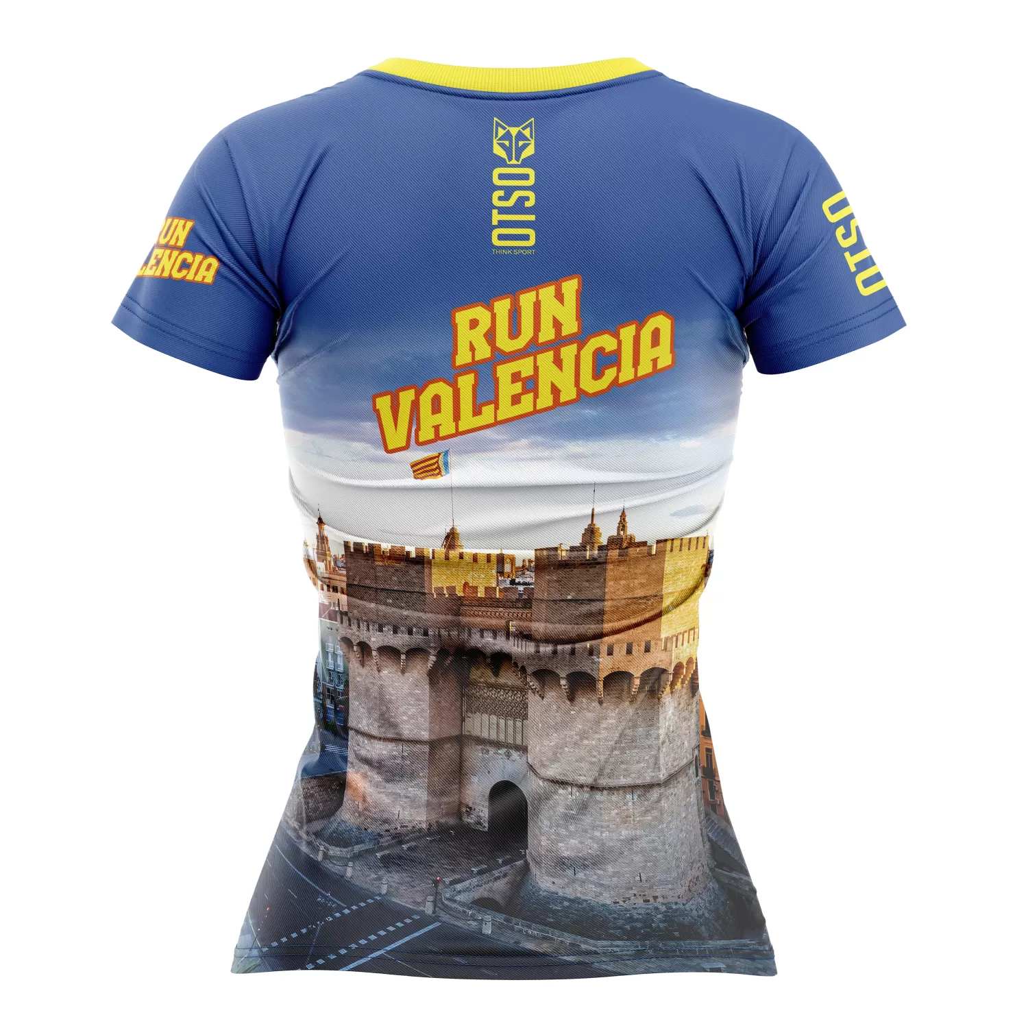 Women OTSO Women's Short Sleeve Shirts>Women's Short Sleeve Shirt Run Barcelona -