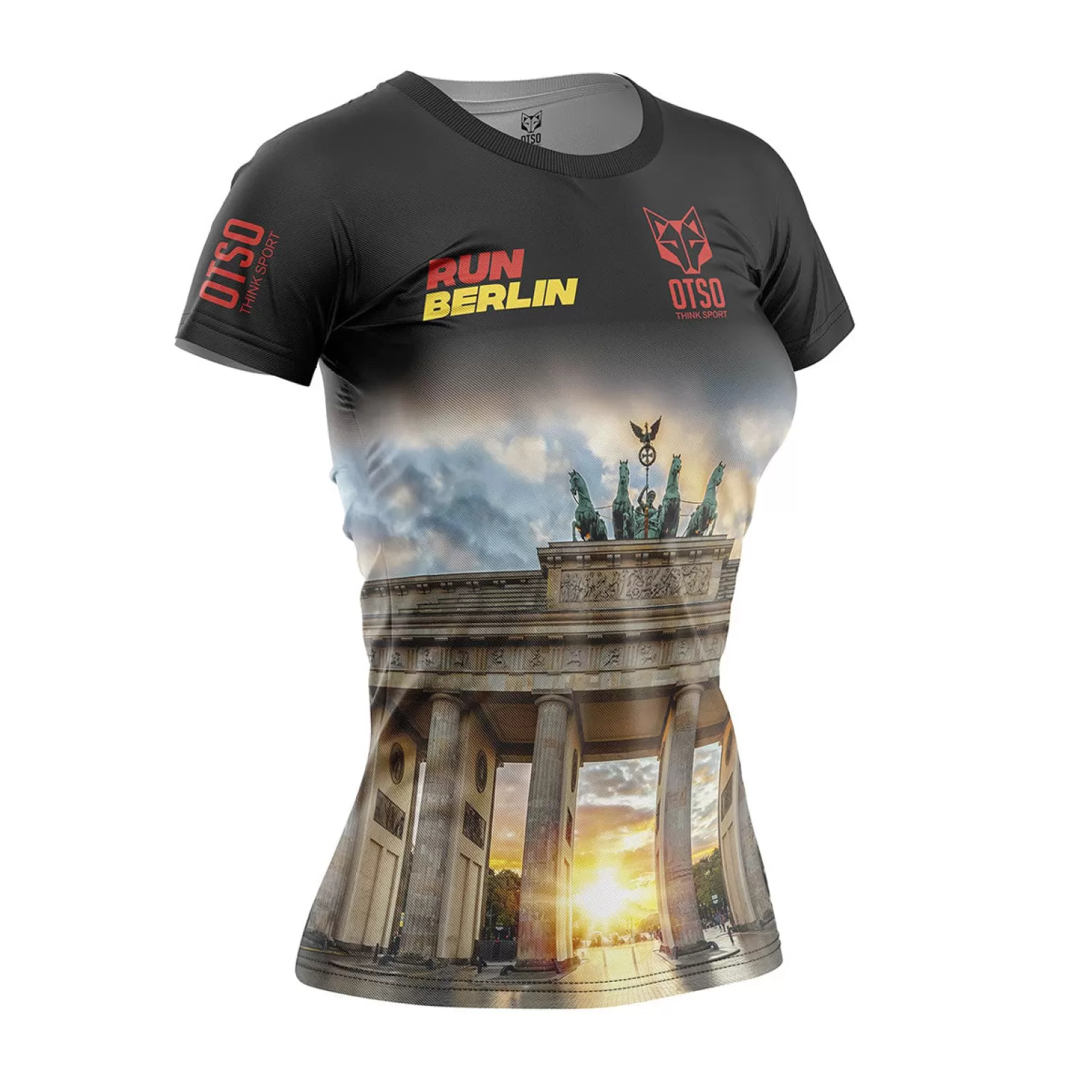 Women OTSO Women's Short Sleeve Shirts>Women's Short Sleeve Shirt Run Berlin -