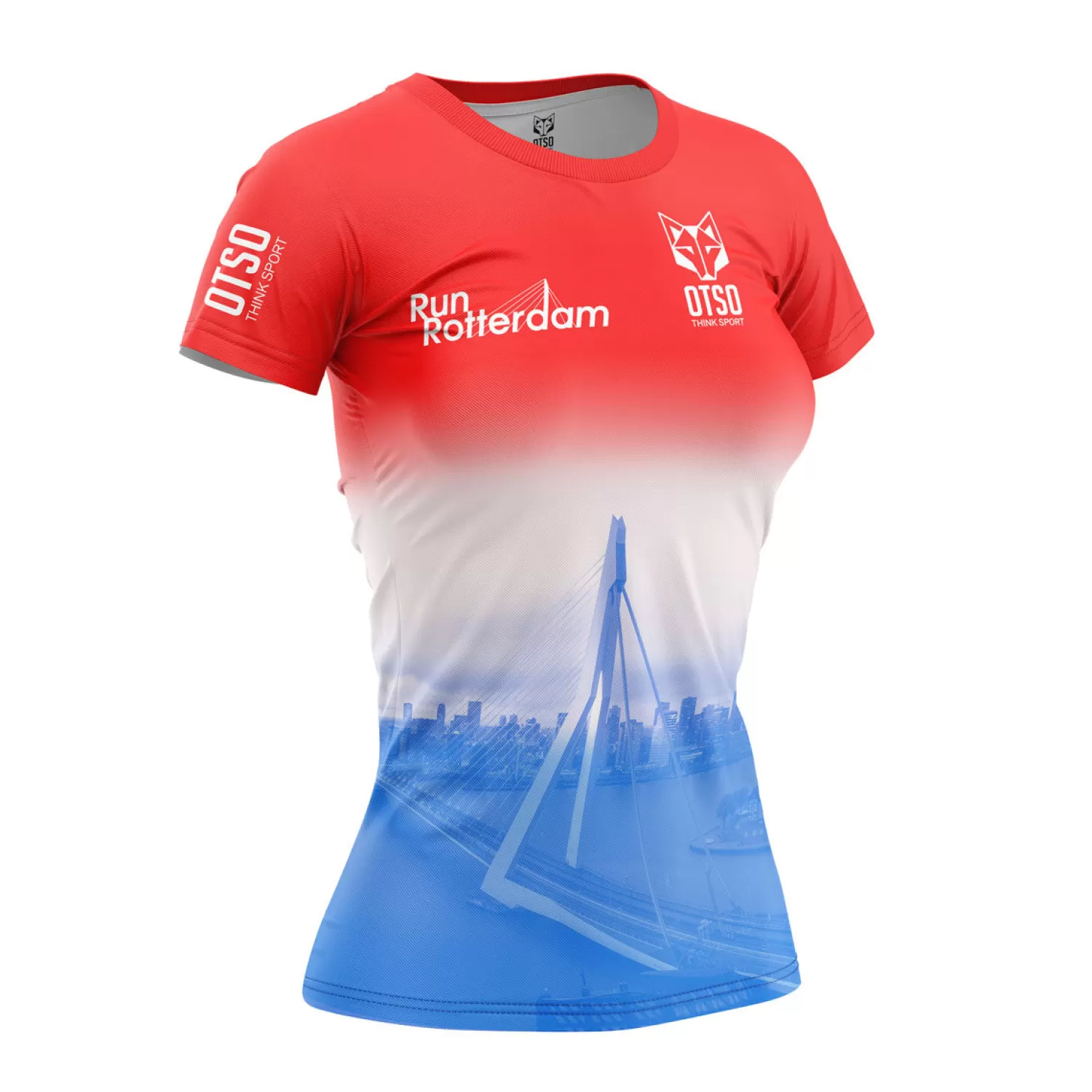 Women OTSO Women's Short Sleeve Shirts>Women's Short Sleeve Shirt Run Rotterdam -