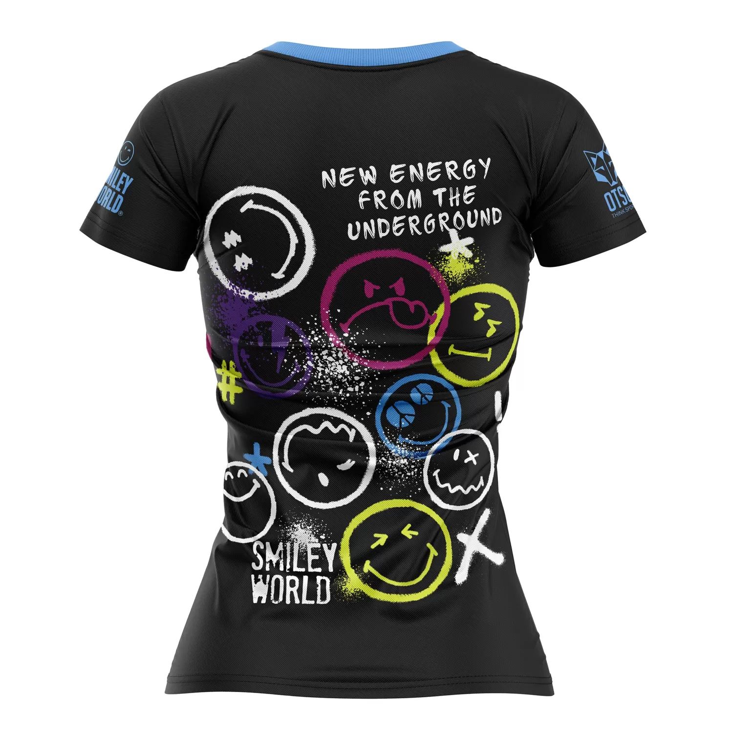 Women OTSO Women's Short Sleeve Shirts>Women's Short Sleeve Shirt Smiley Festival -