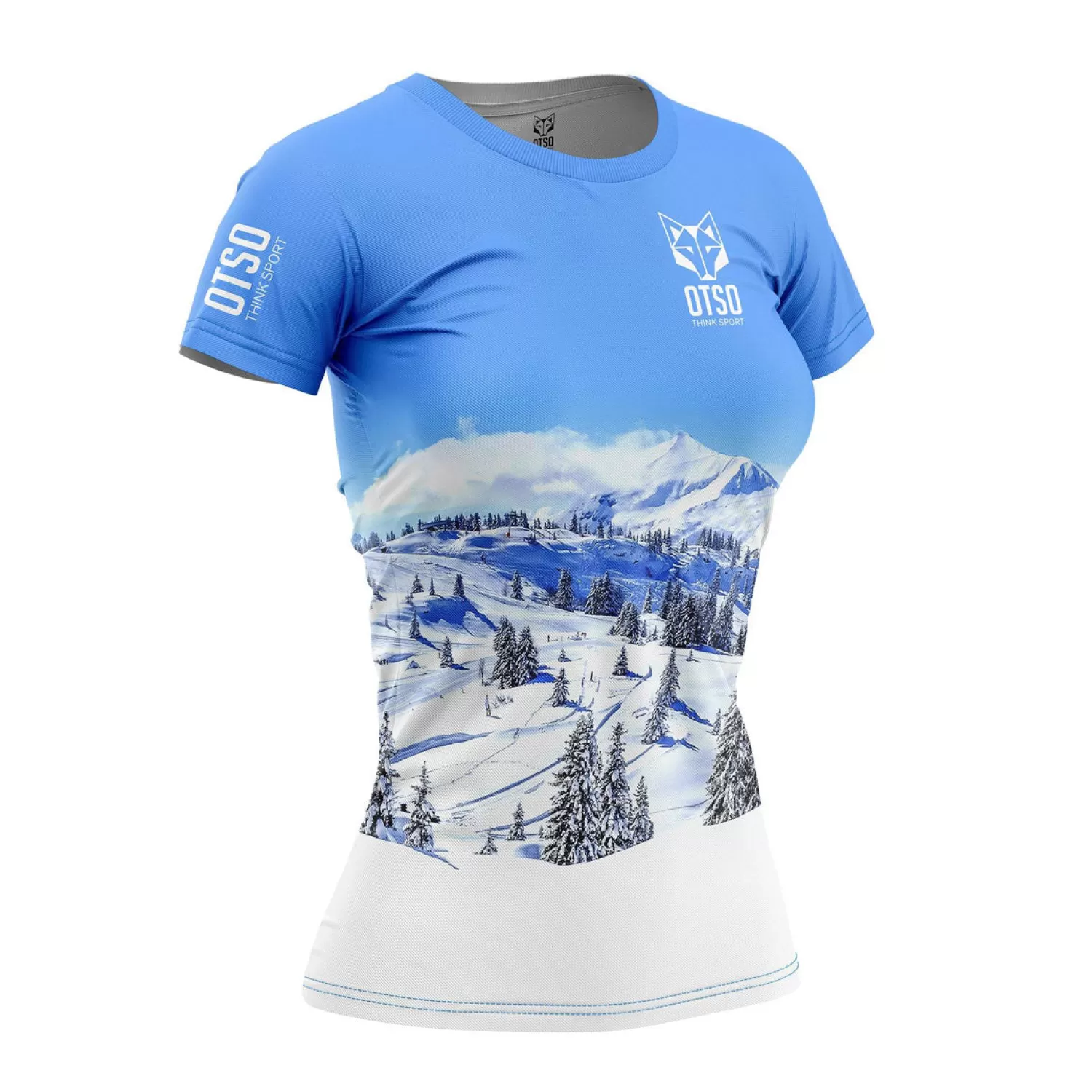 Women OTSO Women's Short Sleeve Shirts>Women's Short Sleeve Shirt Snow Forest -