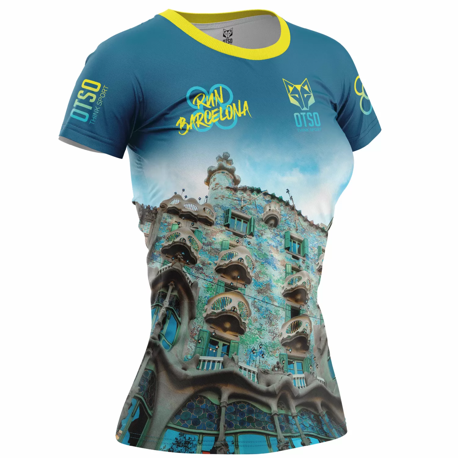 Women OTSO Women's Short Sleeve Shirts>Women's short sleeve t-shirt - Run Barcelona 2024 (Outlet)