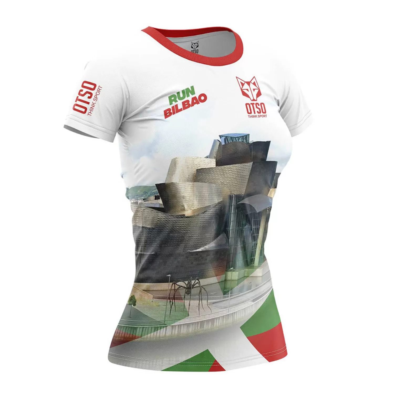 Women OTSO Women's Short Sleeve Shirts>Women's short sleeve t-shirt - Run Bilbao (Outlet)