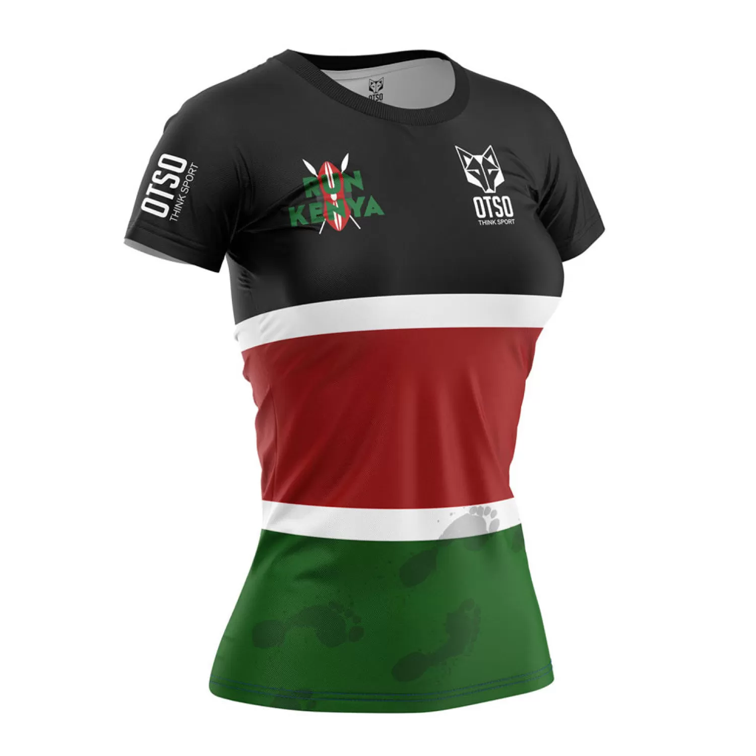 Women OTSO Women's Short Sleeve Shirts>Women's Short Sleeve T-shirt - Run Kenya