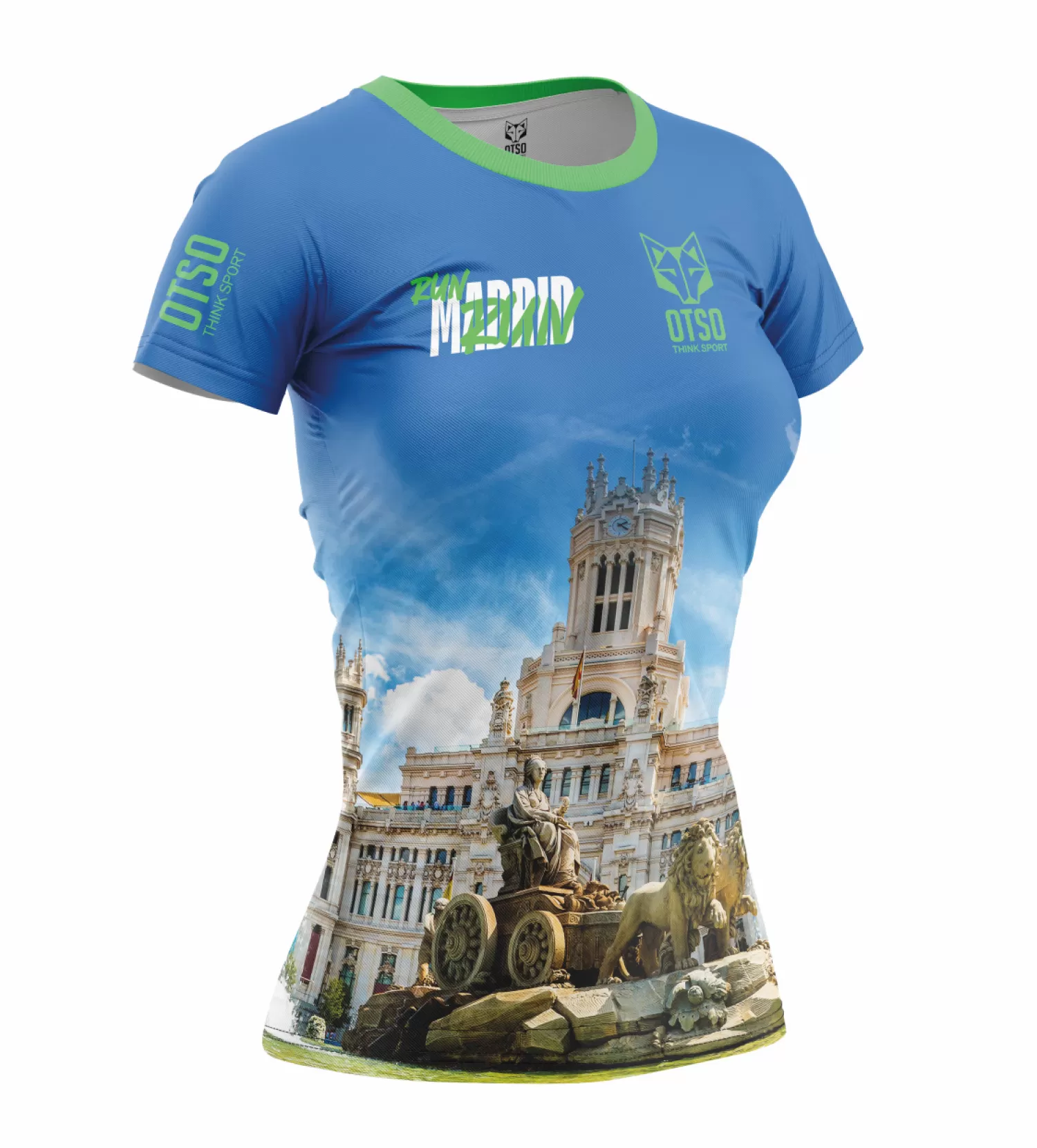 Women OTSO Women's Short Sleeve Shirts>Women's short sleeve t-shirt - Run Madrid (Outlet)