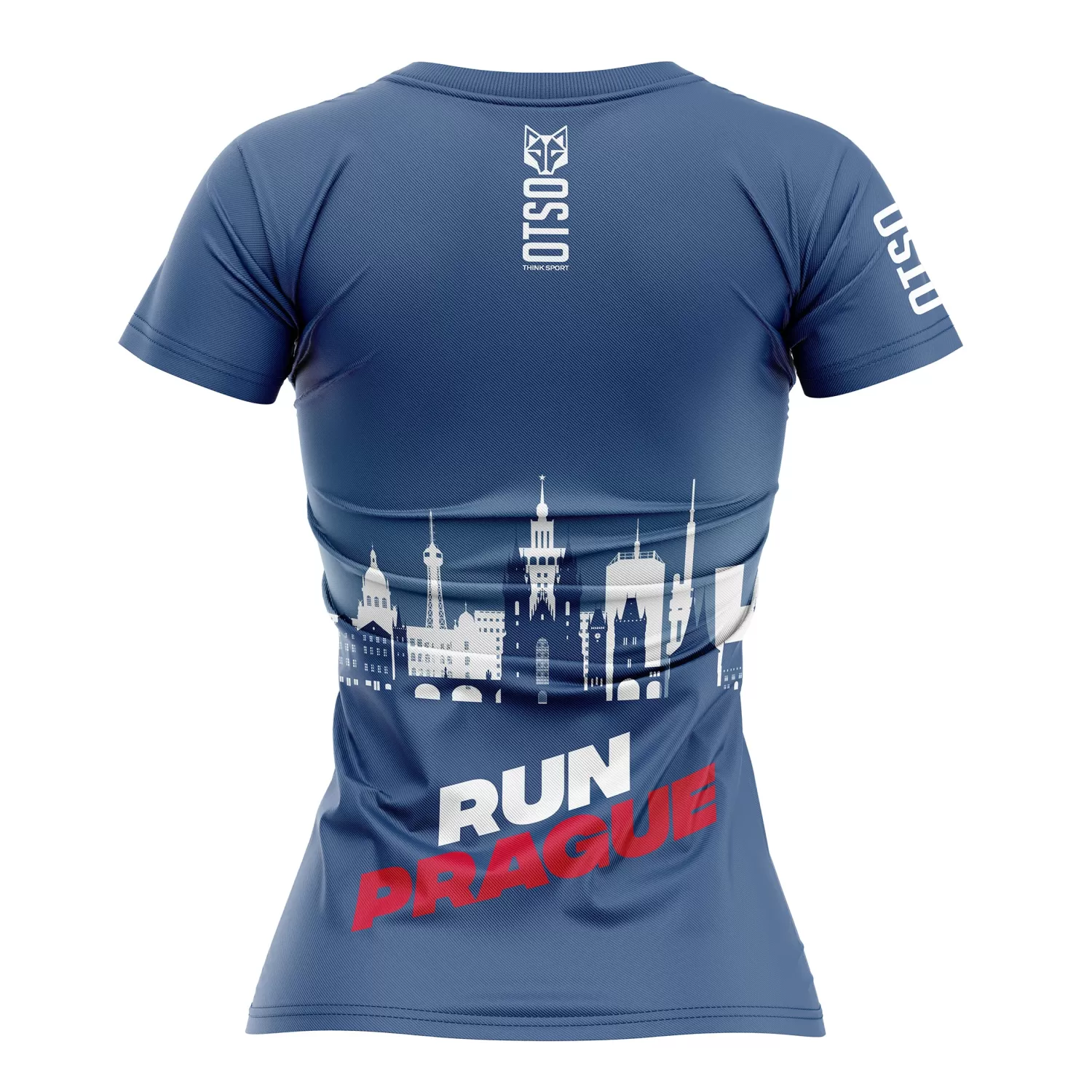 Women OTSO Women's Short Sleeve Shirts>Women's short sleeve t-shirt - Run Prague (Outlet)